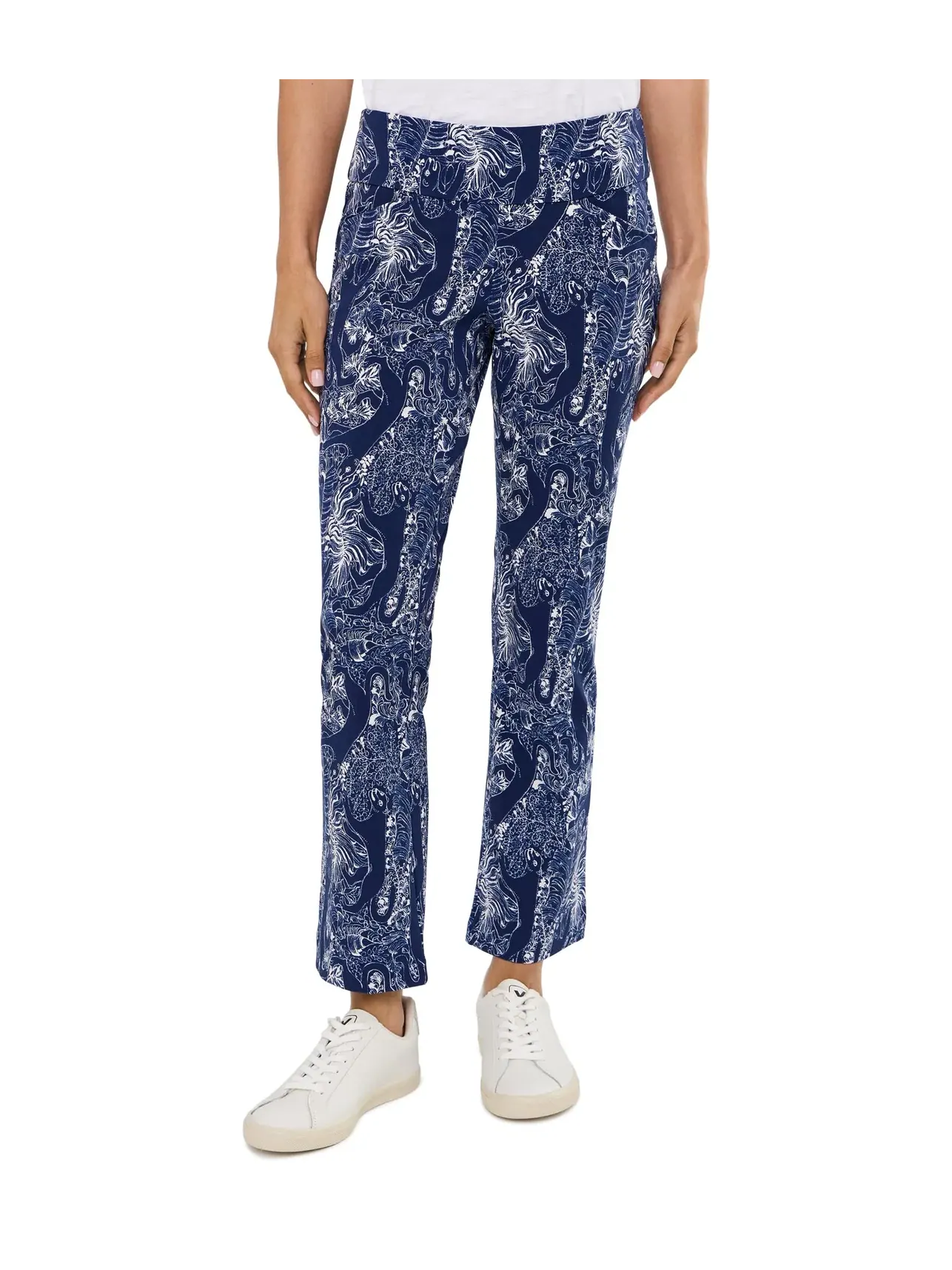 Брюки-клеш Corso Kick Flare Pants UPF 50+ Lilly Pulitzer — изображение 1 из 5, темно-синий