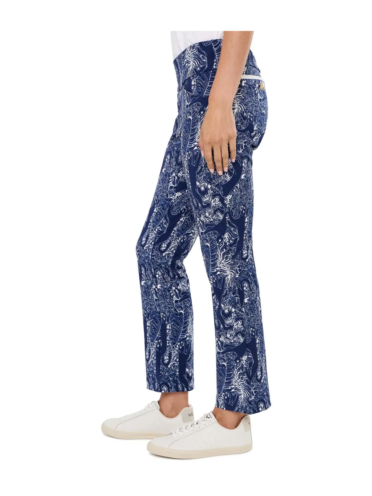 Брюки-клеш Corso Kick Flare Pants UPF 50+ Lilly Pulitzer — изображение 3 из 5, темно-синий