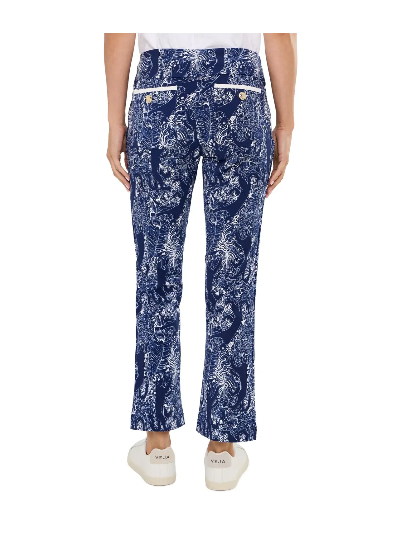 Брюки-клеш Corso Kick Flare Pants UPF 50+ Lilly Pulitzer — изображение 4 из 5, темно-синий