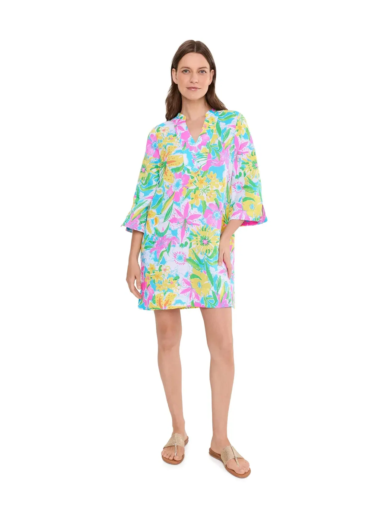 Платье-туника из льна Annadetta Lilly Pulitzer — изображение 2 из 5, мульти