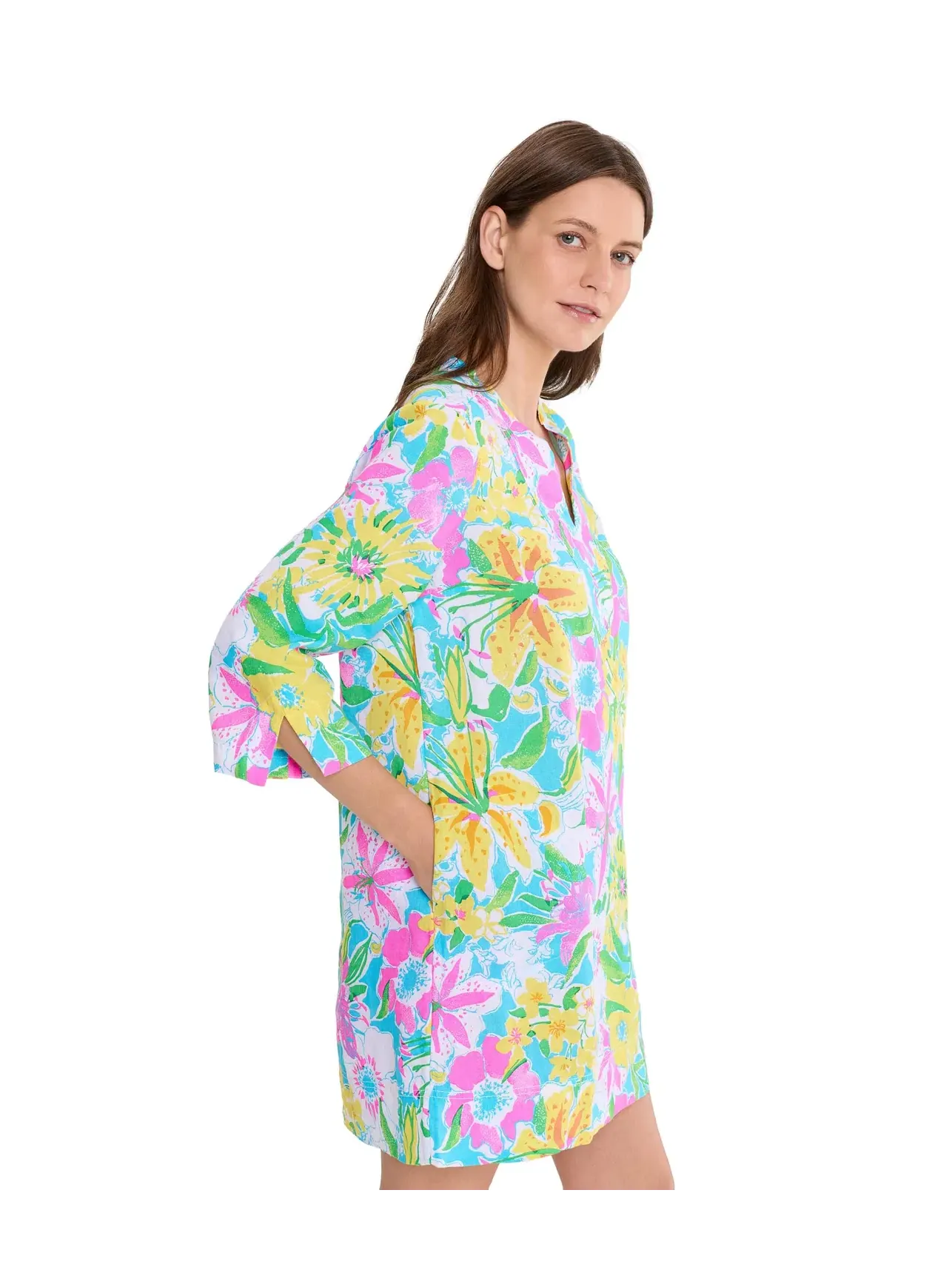 Платье-туника из льна Annadetta Lilly Pulitzer — изображение 3 из 5, мульти