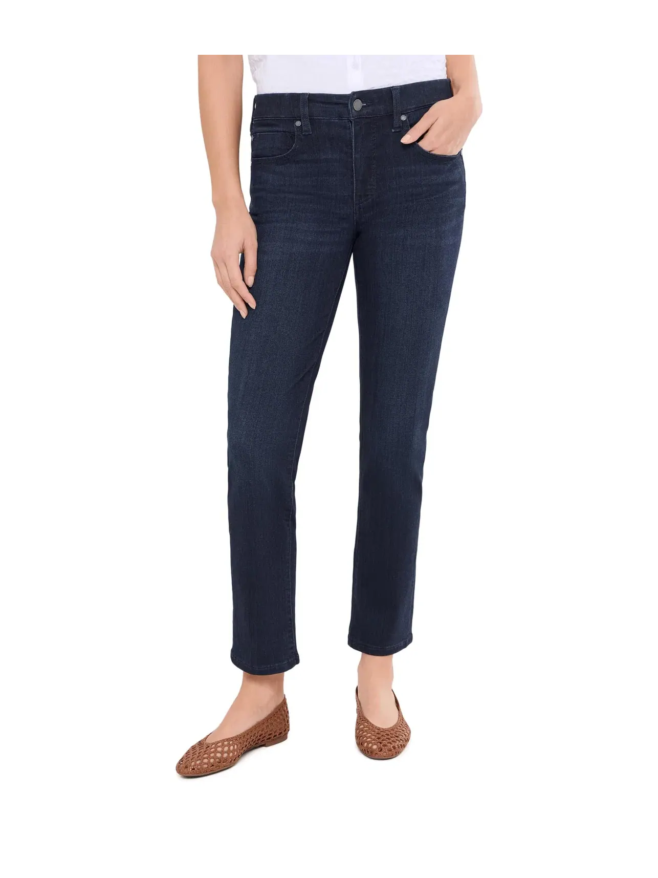 Джинсы Rowan Low Rise Comfort Waist Slim Jeans 28" Liverpool Los Angeles — изображение 1 из 5, синий