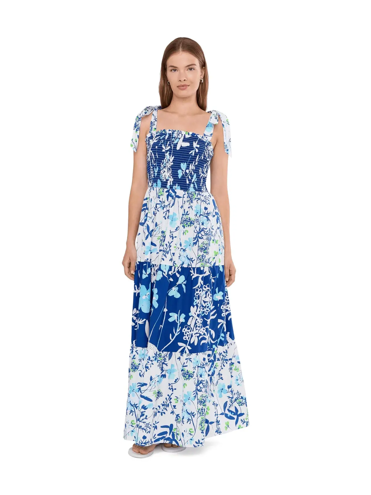 Платье-макси Athyn с присборенной юбкой Lilly Pulitzer — изображение 1 из 5, белый