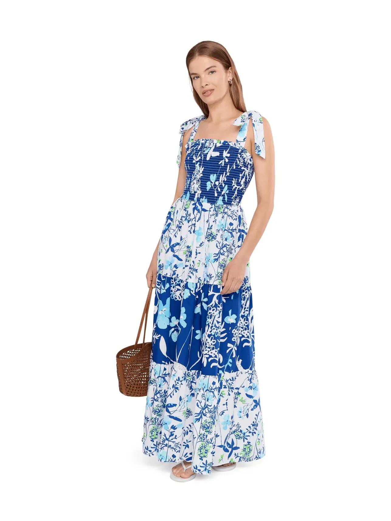 Платье-макси Athyn с присборенной юбкой Lilly Pulitzer — изображение 2 из 5, белый
