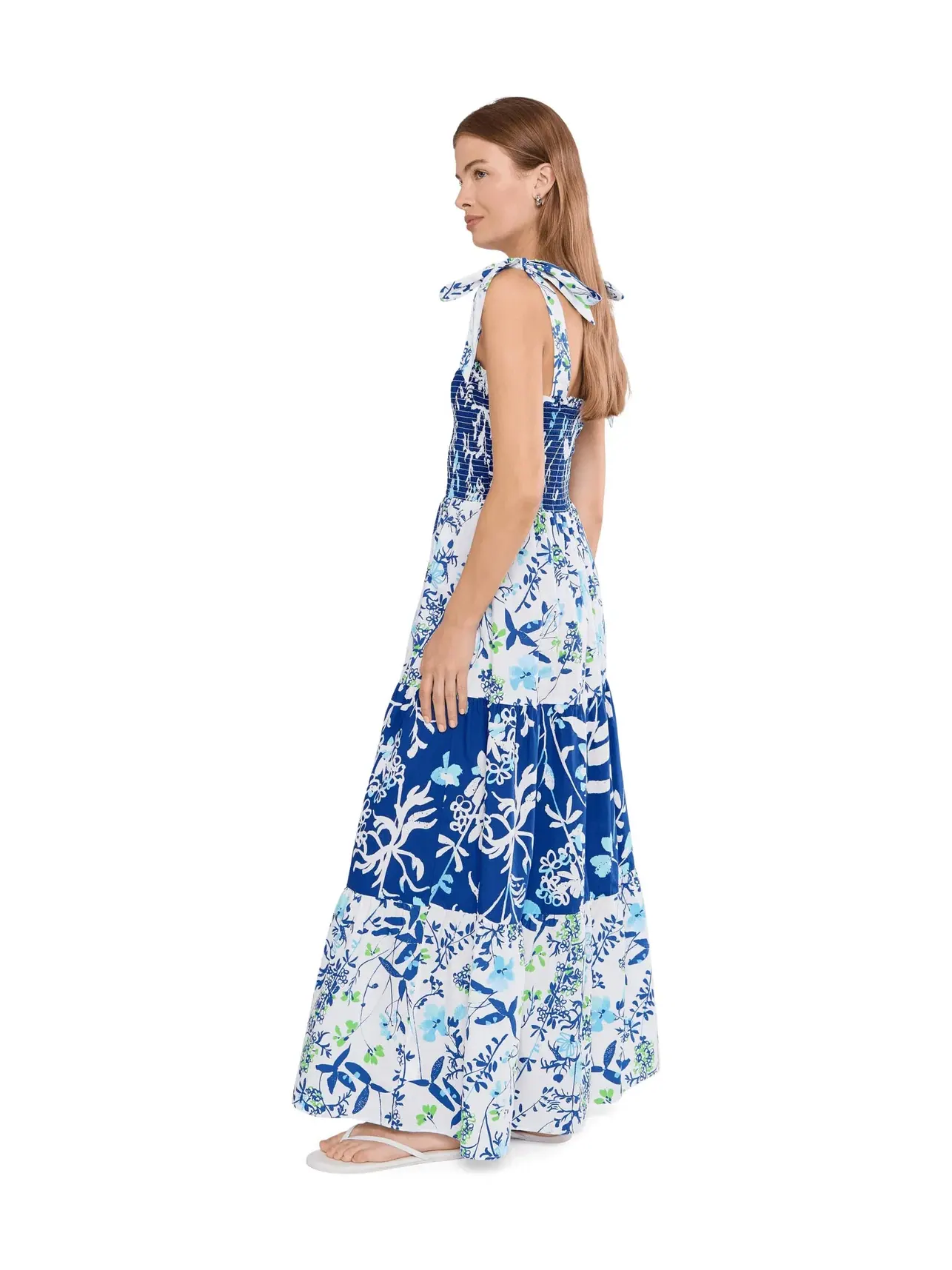 Платье-макси Athyn с присборенной юбкой Lilly Pulitzer — изображение 3 из 5, белый