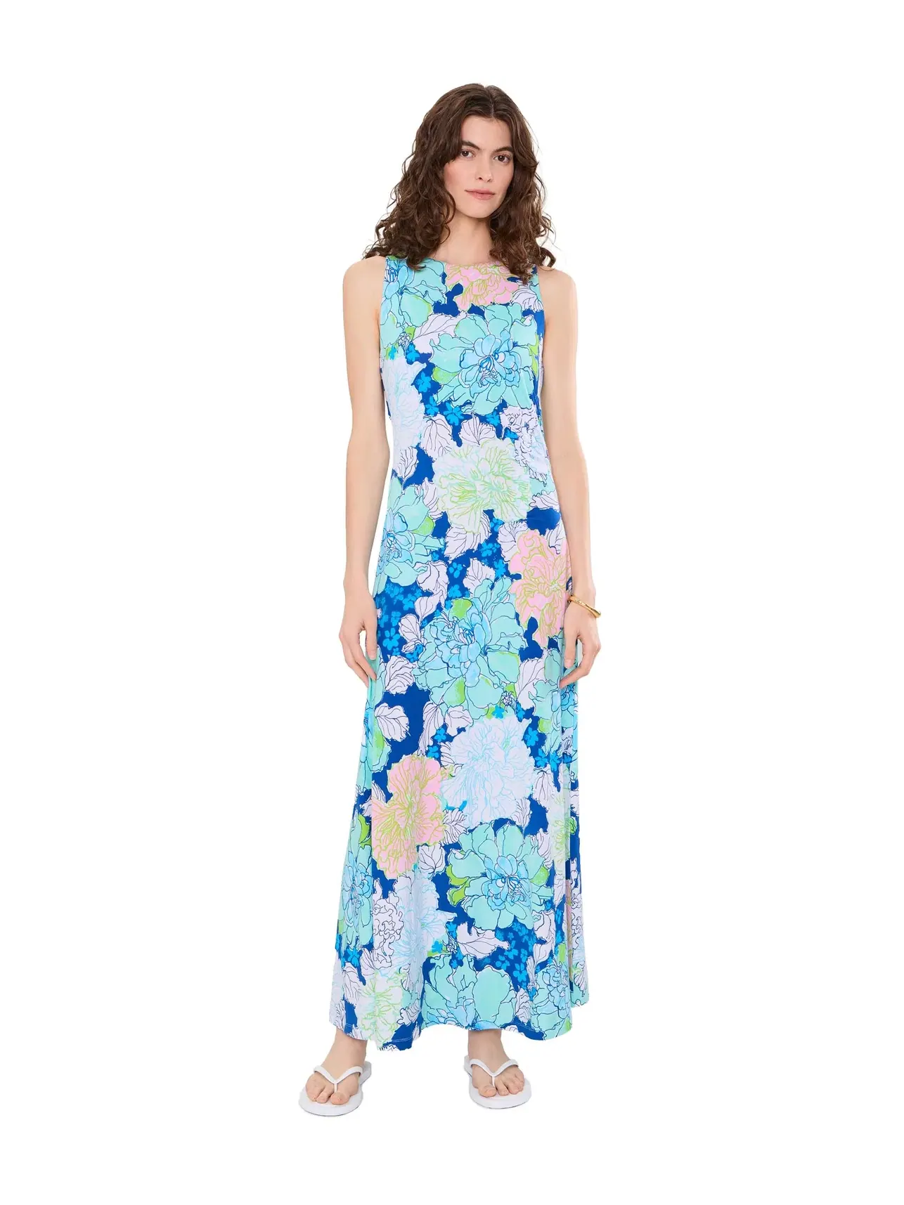 Платье макси Carolita Lilly Pulitzer — изображение 1 из 5, темно-синий