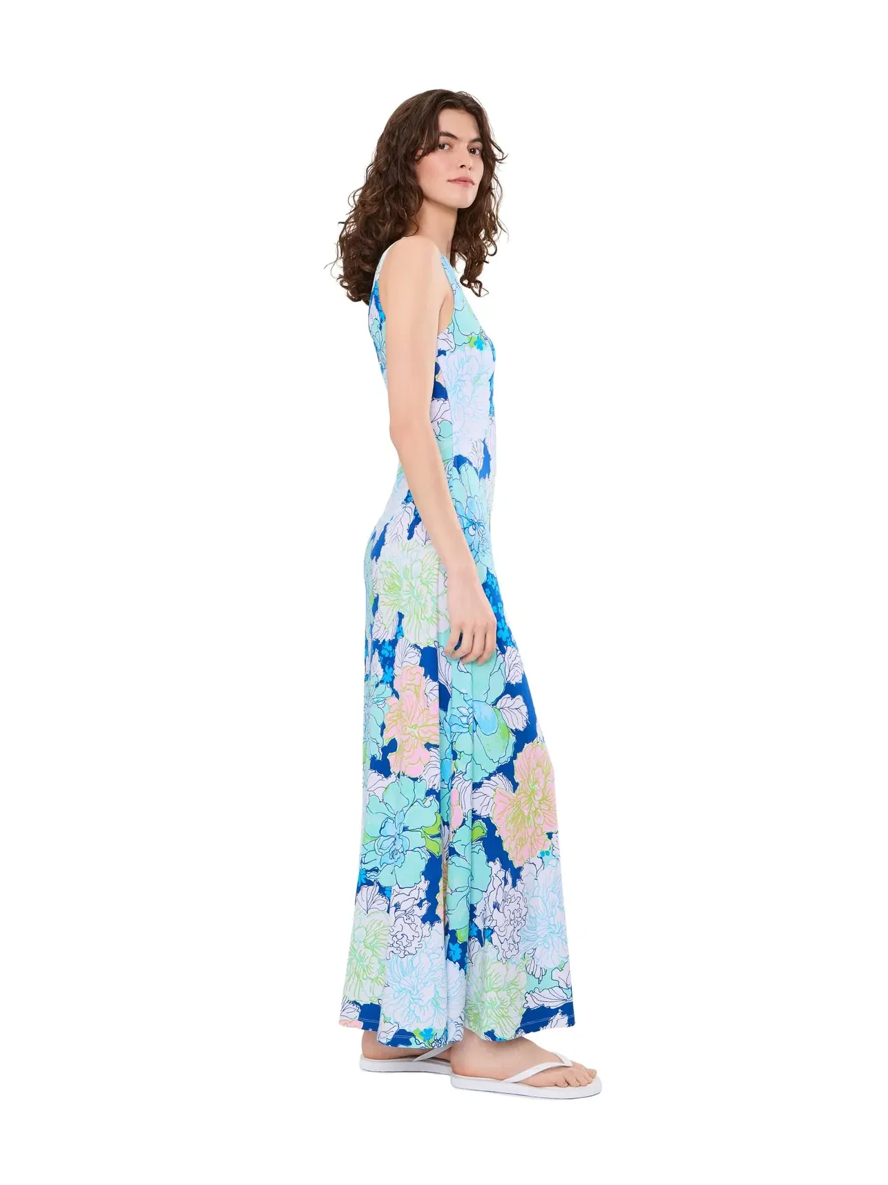 Платье макси Carolita Lilly Pulitzer — изображение 3 из 5, темно-синий