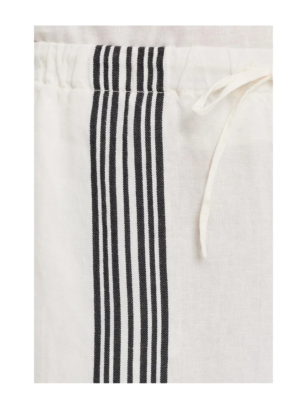 Брюки из льна на резинке с яркой полоской Linen Pull-On Bold Stripe Madewell — изображение 5 из 5, черный