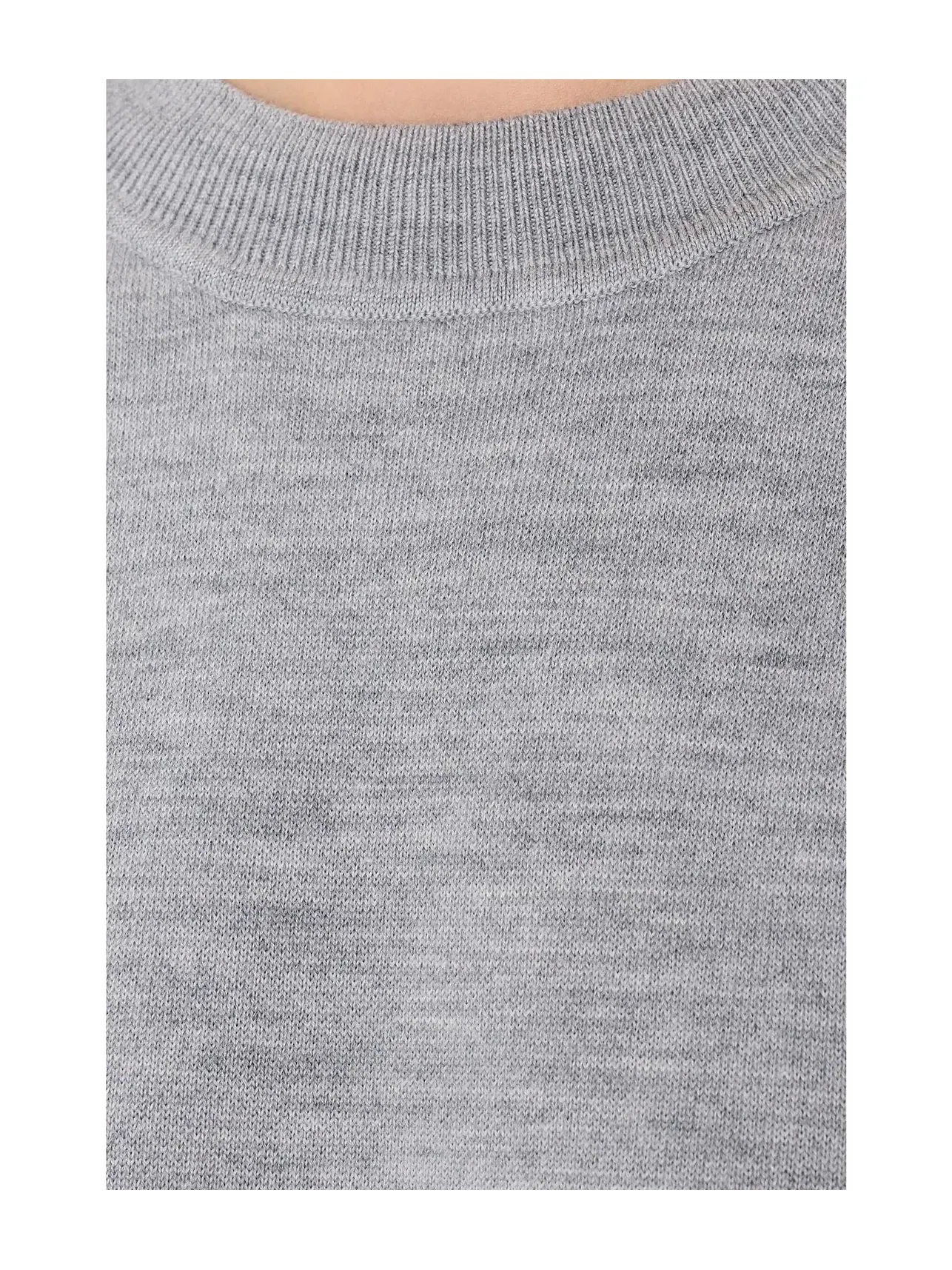 Свитер из мериноса и шелка с клиньями Merino Silk Wedged Casey Crew Madewell — изображение 5 из 5, серый