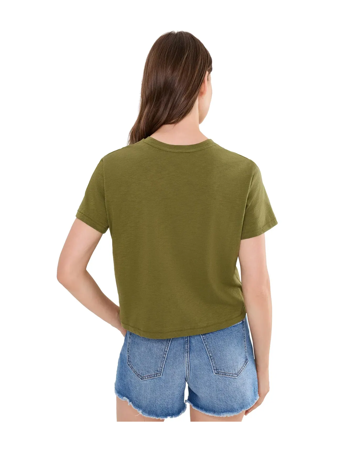 Футболка Bella Tee Slub Madewell — изображение 4 из 5, оливковый