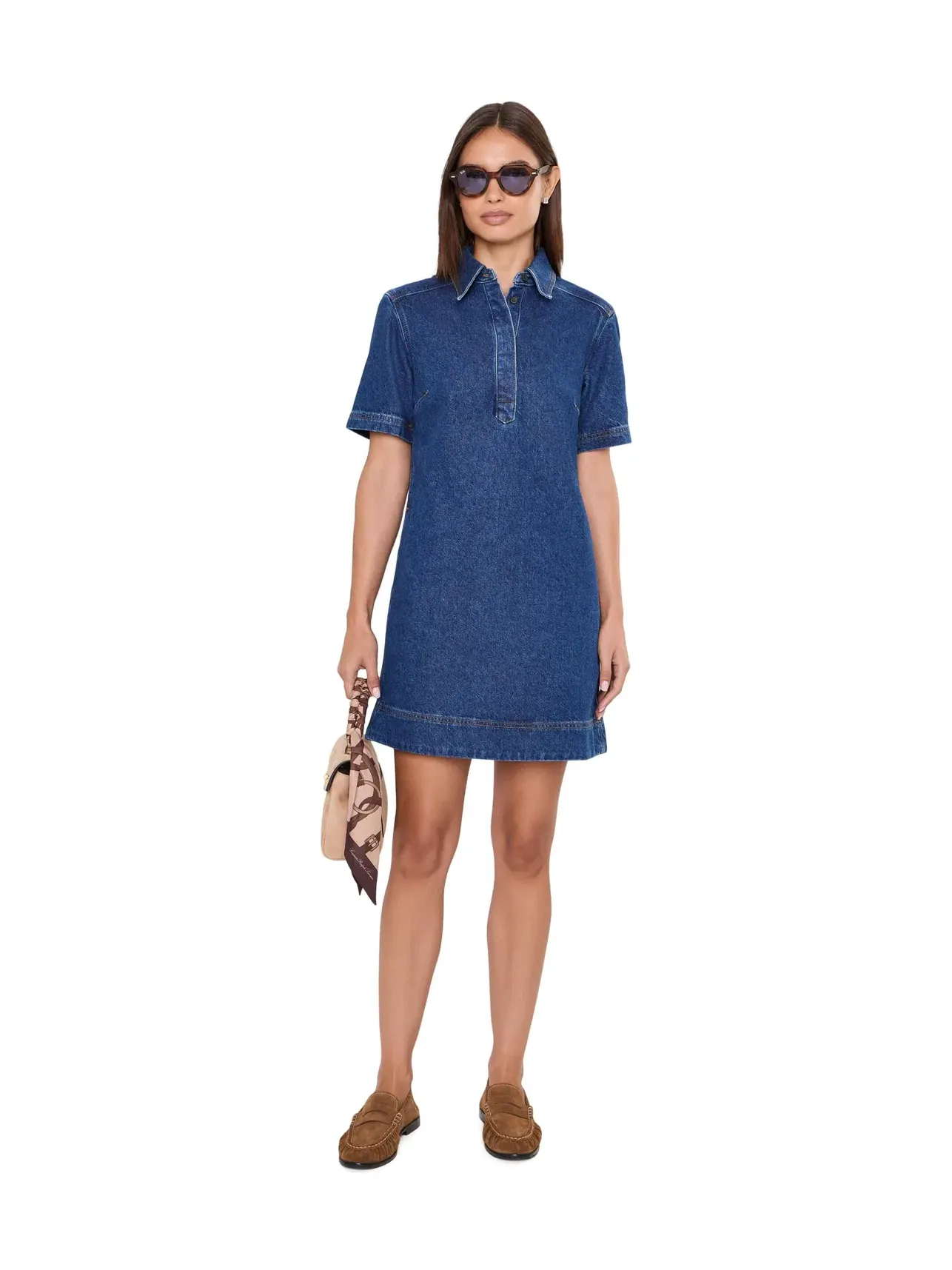 Платье-поло Madewell — изображение 2 из 5, синий