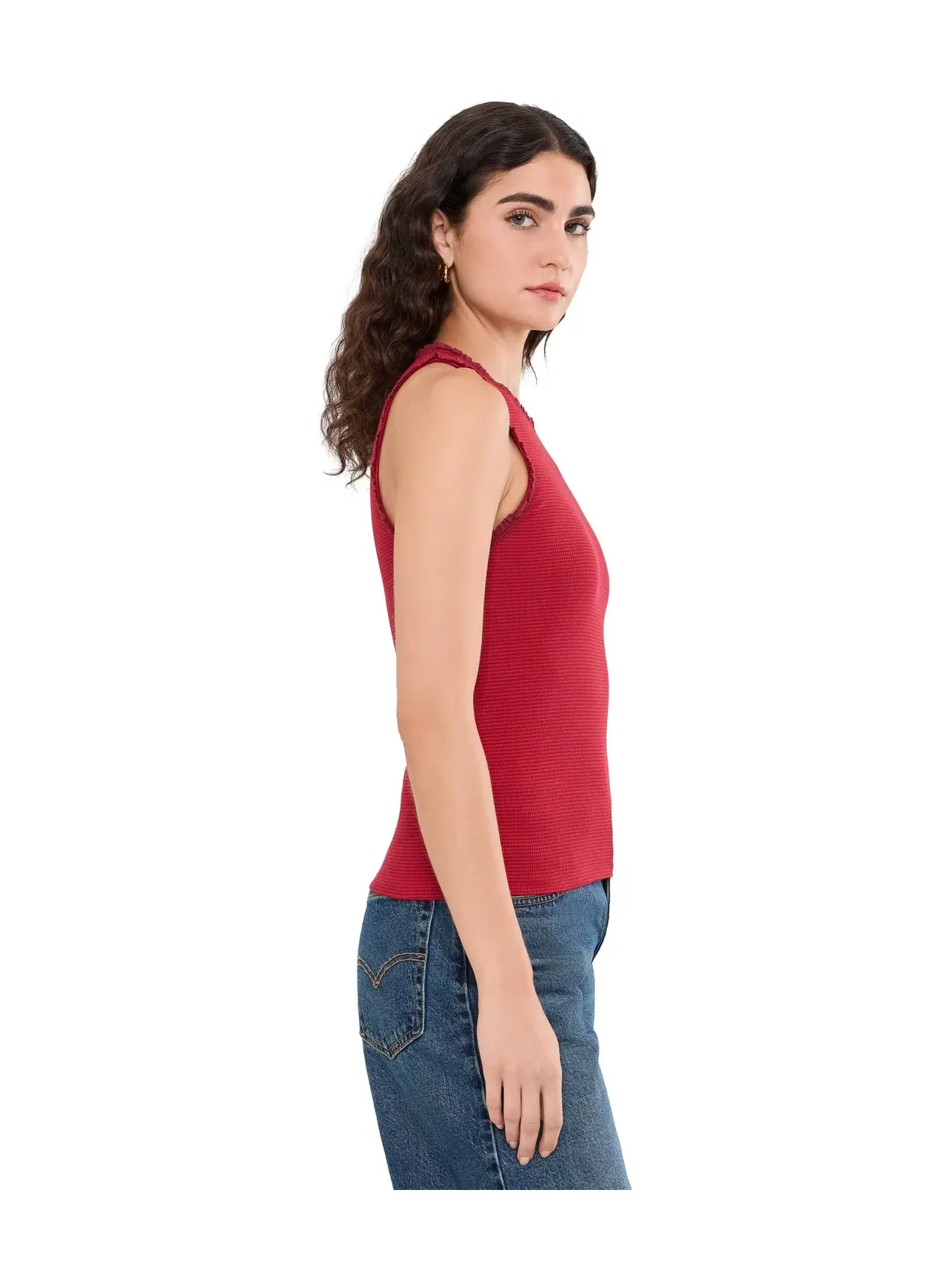 Топ-майка Bliss Tank Madewell — изображение 3 из 5, красный