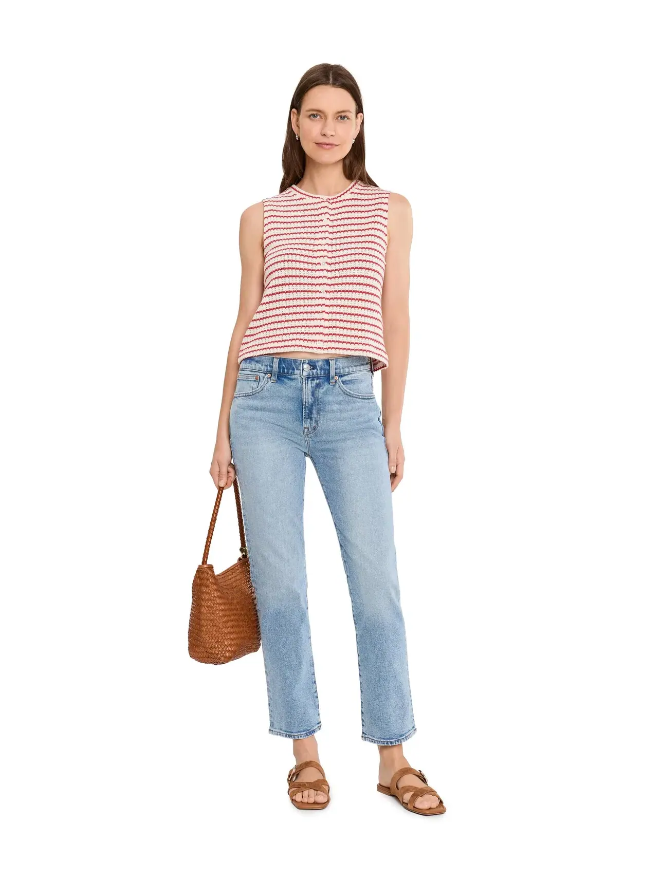 Джинсы зауженные прямые Jules Slim Straight in Raebrook Madewell — изображение 2 из 5, серый