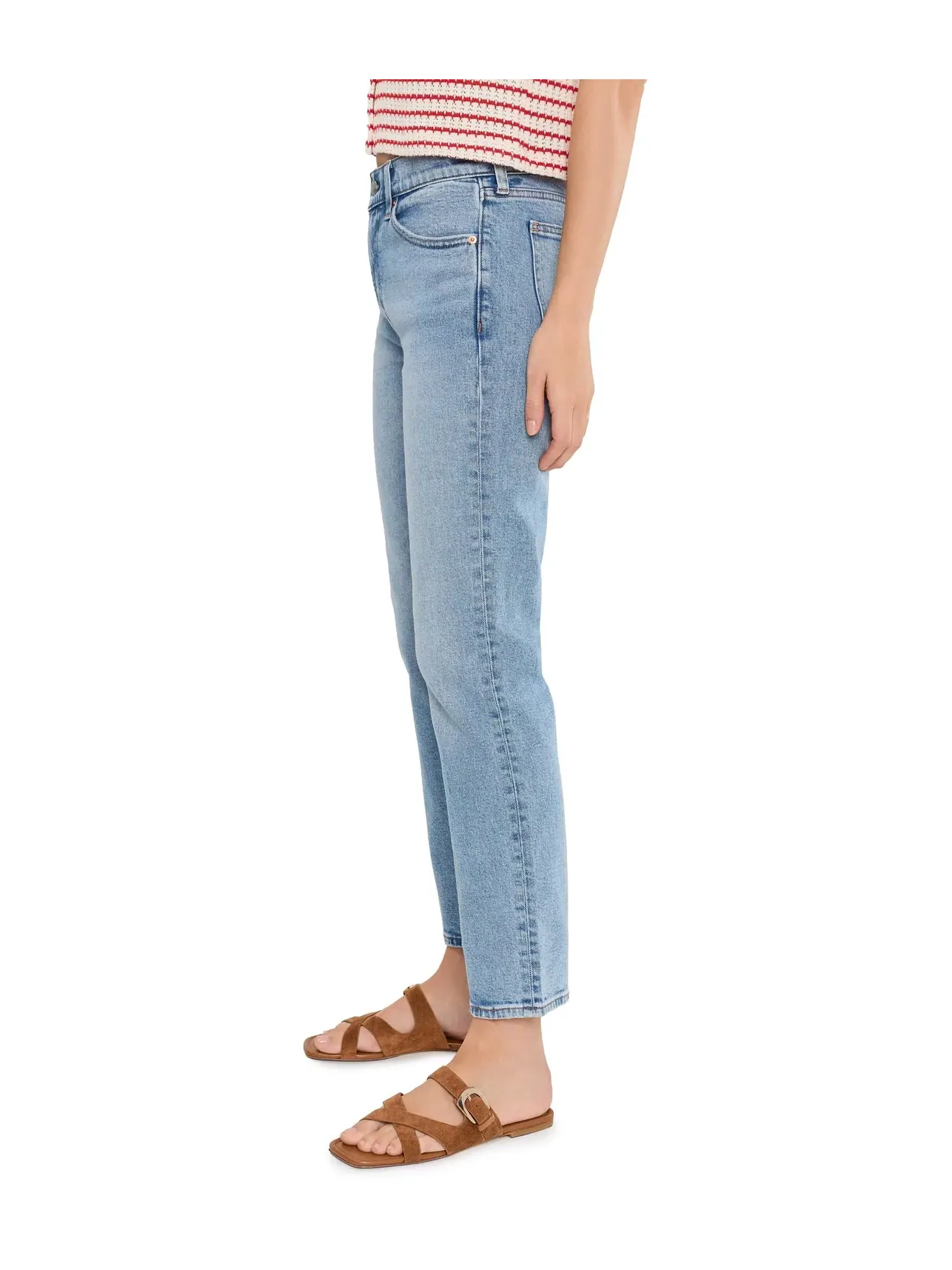 Джинсы зауженные прямые Jules Slim Straight in Raebrook Madewell — изображение 3 из 5, серый