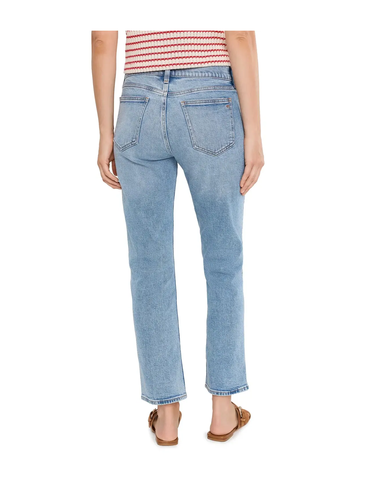 Джинсы зауженные прямые Jules Slim Straight in Raebrook Madewell — изображение 4 из 5, серый
