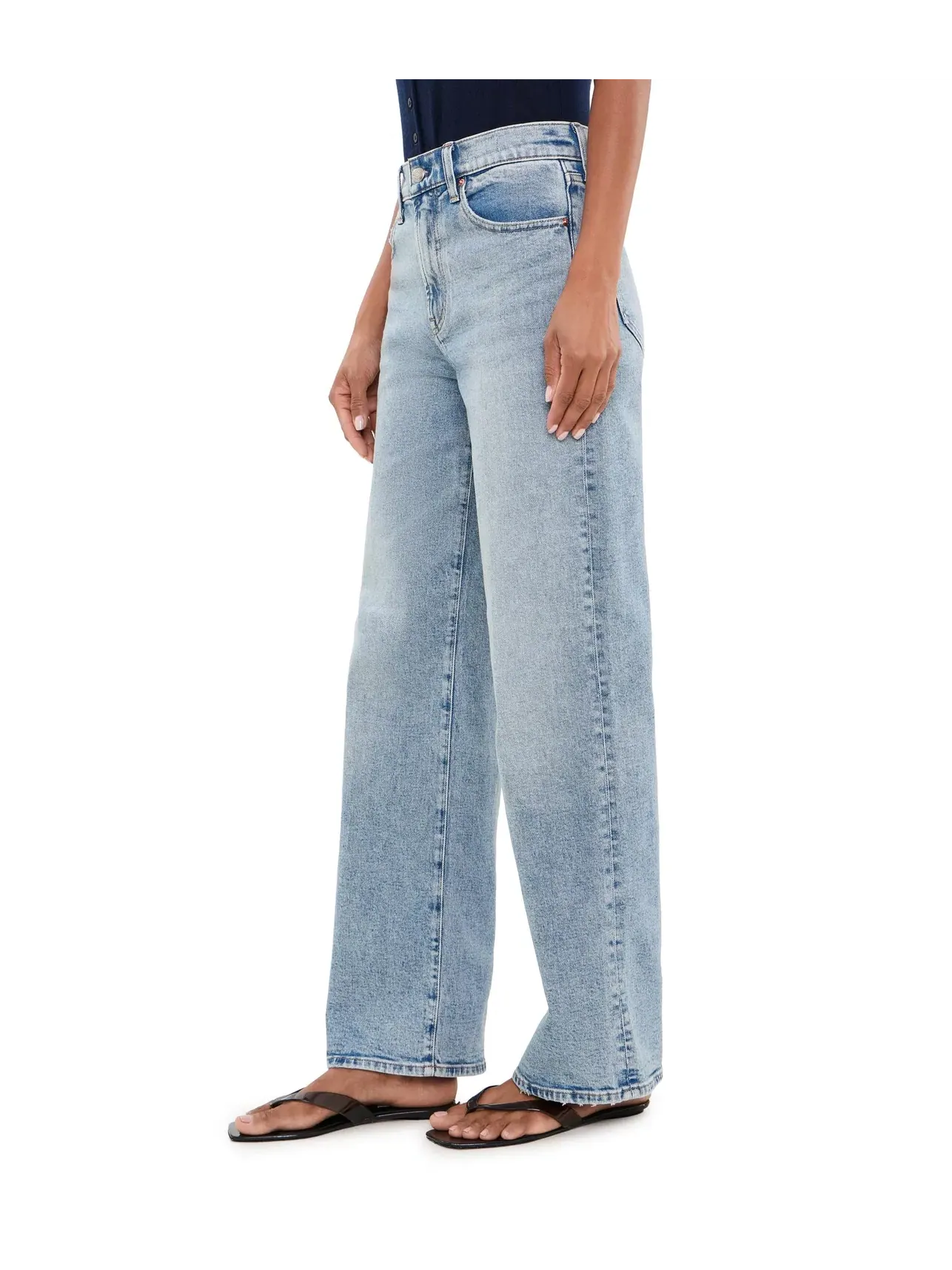 Джинсы Pv Wide Full in Length in Raebrook Wash Madewell — изображение 3 из 5, серый