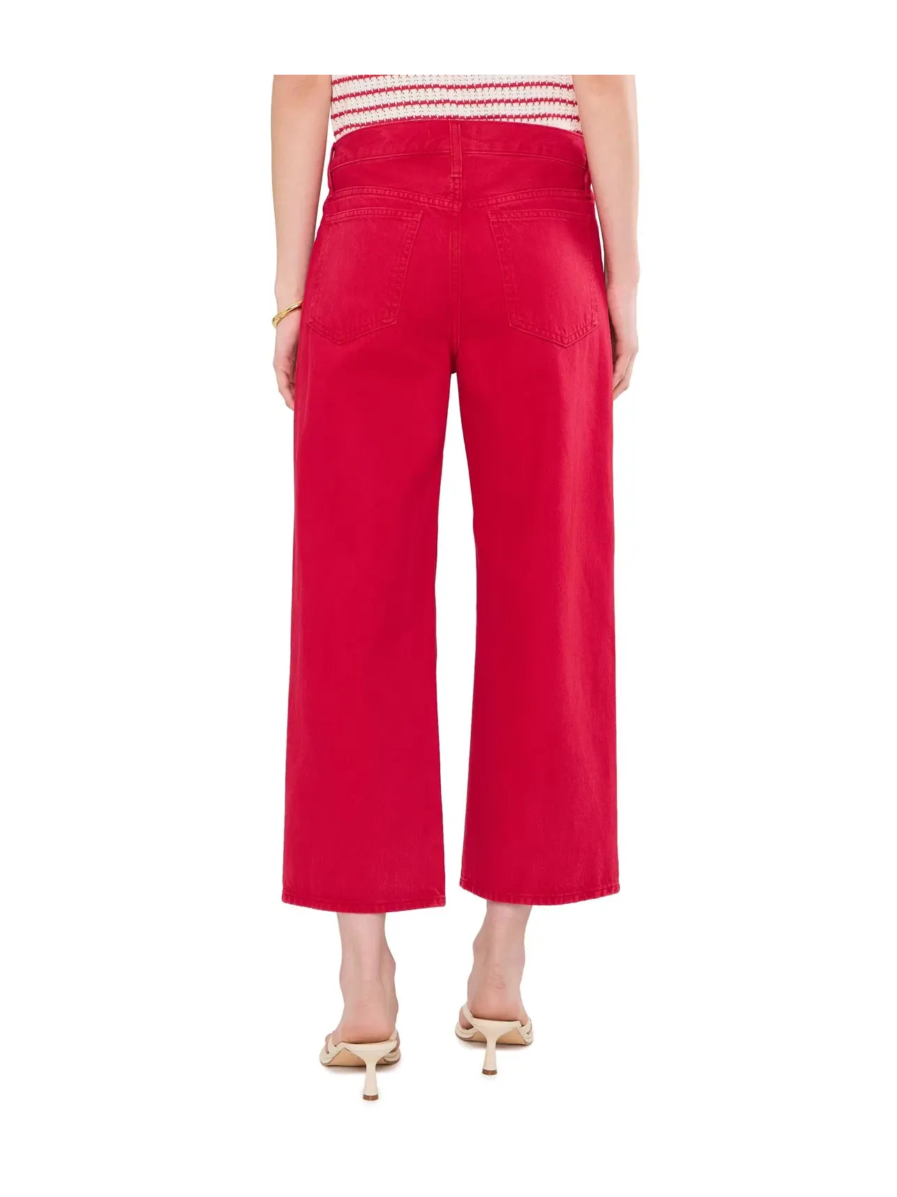 Джинсы свободные-кроп с низкой посадкой Low Slung Baggy Crop in Red Madewell — изображение 4 из 5, красный