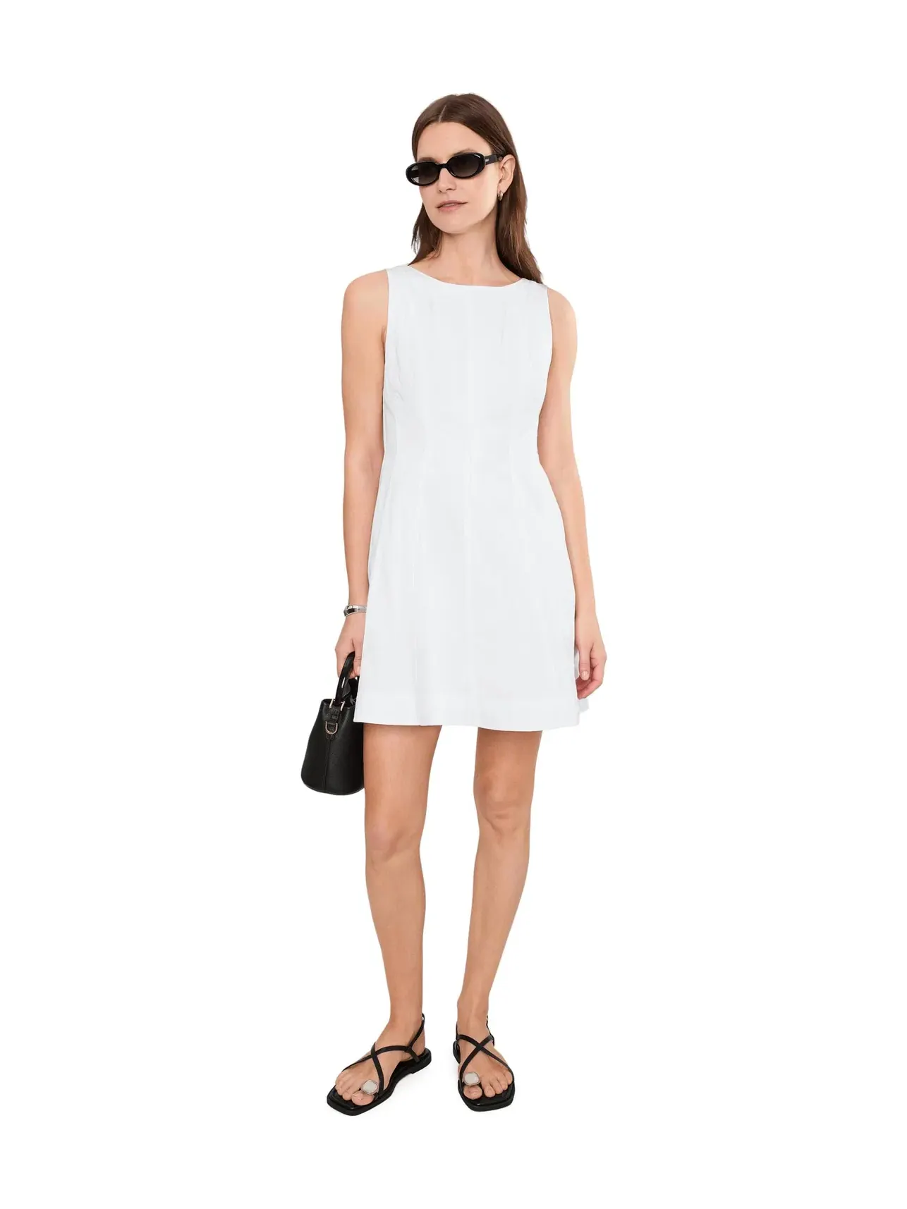 Мини-платье Rylie - плотный поплин 40-х годов Madewell — изображение 2 из 5, белый