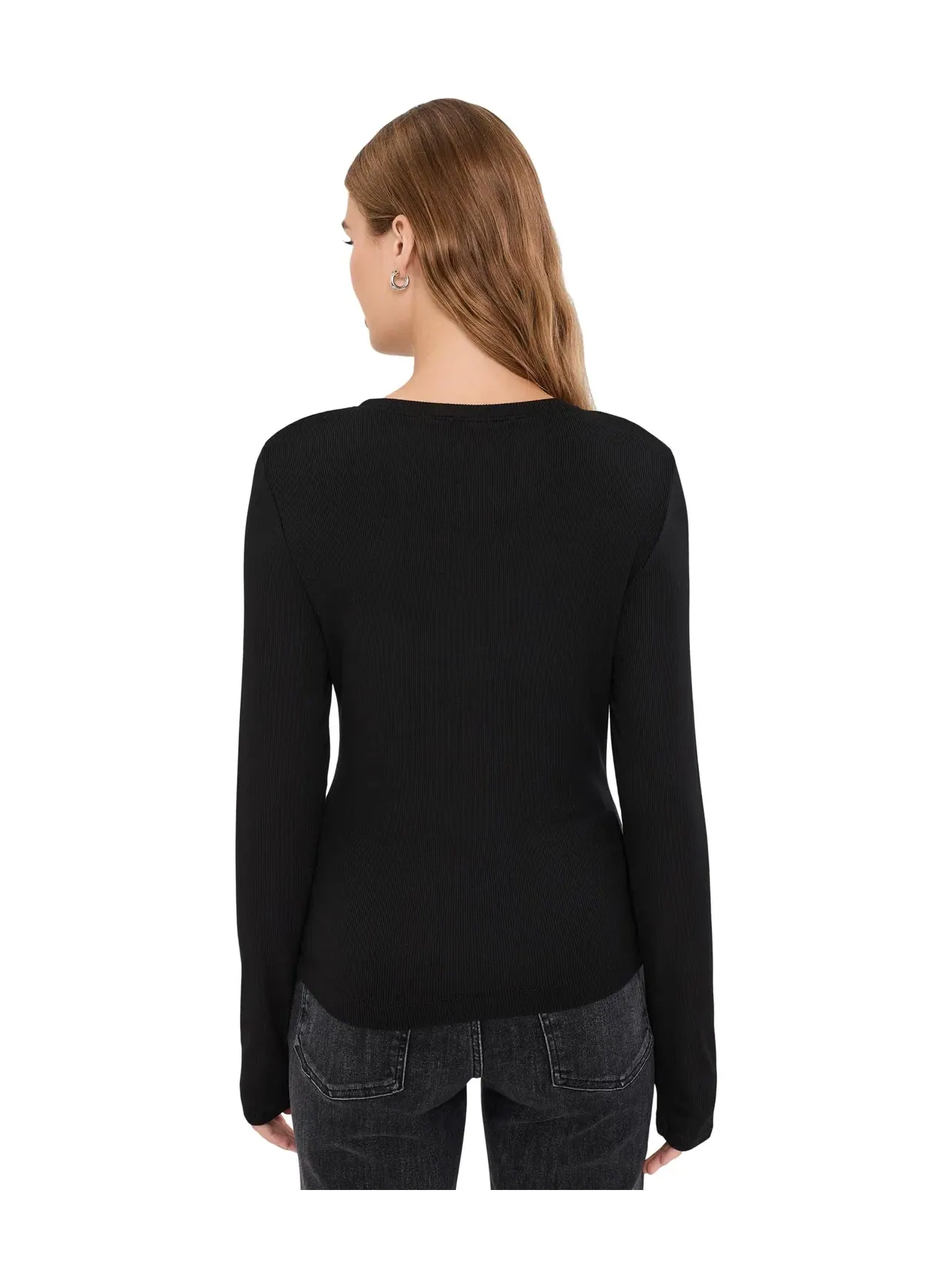 Топ-кроп с круглым вырезом Finn Cropped Crew Neck Michael Stars — изображение 4 из 5, черный