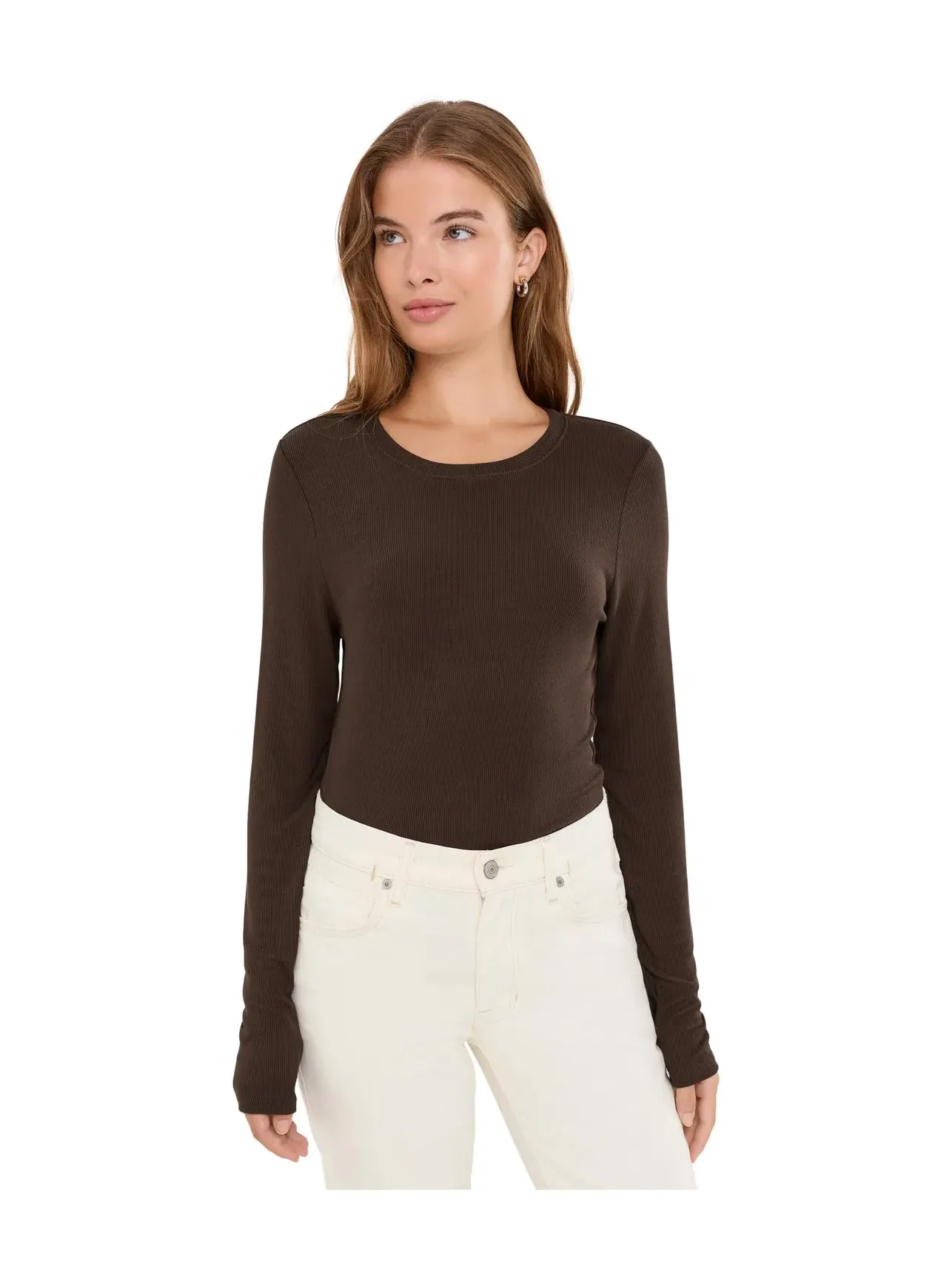 Топ-кроп с круглым вырезом Finn Cropped Crew Neck Michael Stars — изображение 1 из 5, патока