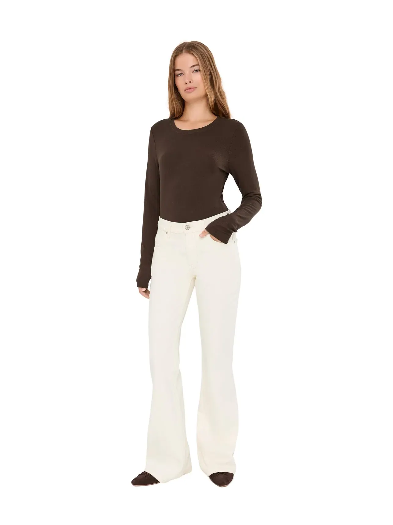 Топ-кроп с круглым вырезом Finn Cropped Crew Neck Michael Stars — изображение 2 из 5, патока