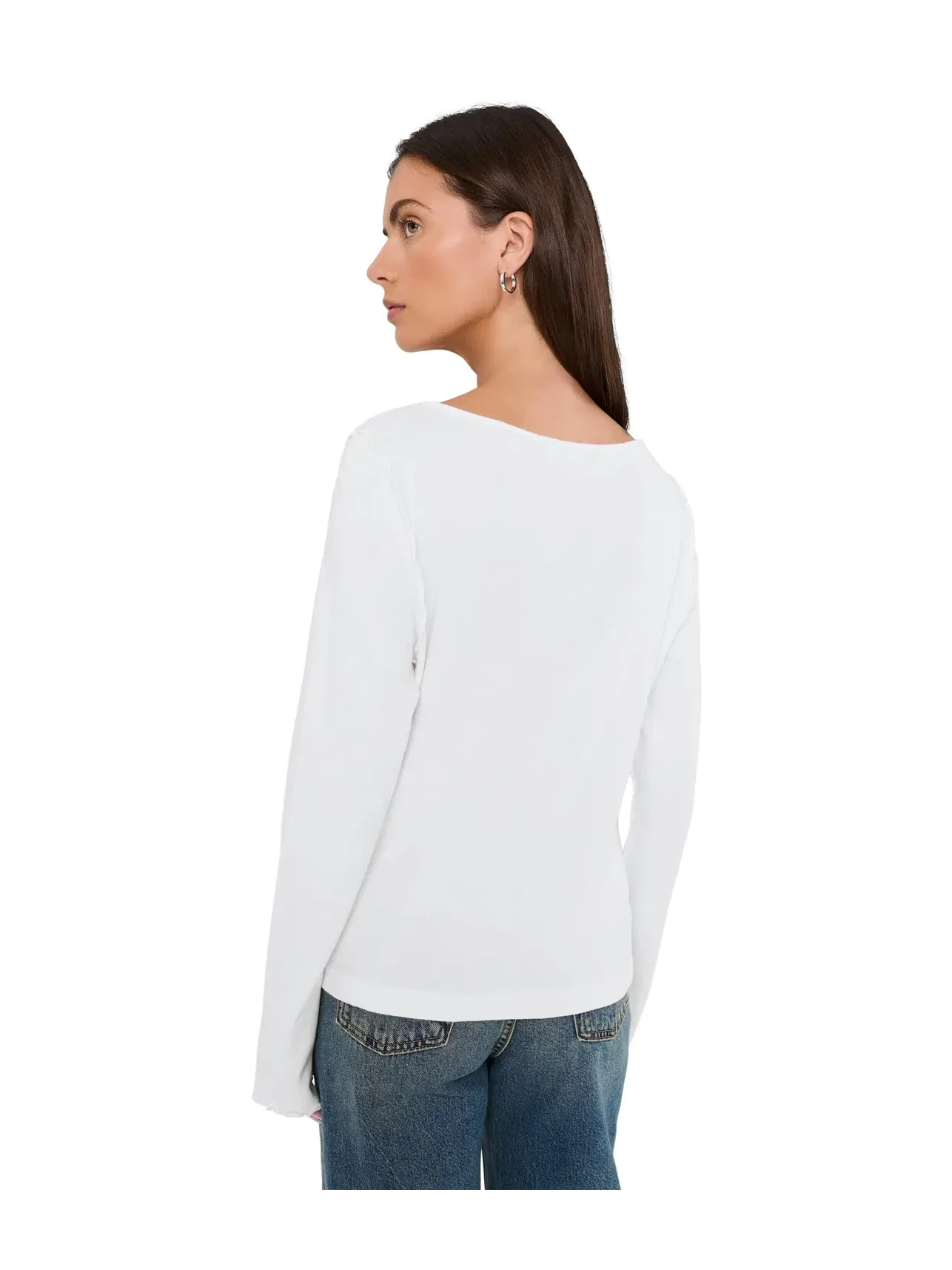 Лонгслив с вырезом лодочка и расклешенными рукавами Kit Flared Sleeve Long Sleeve Boatneck Michael Stars — изображение 4 из 5