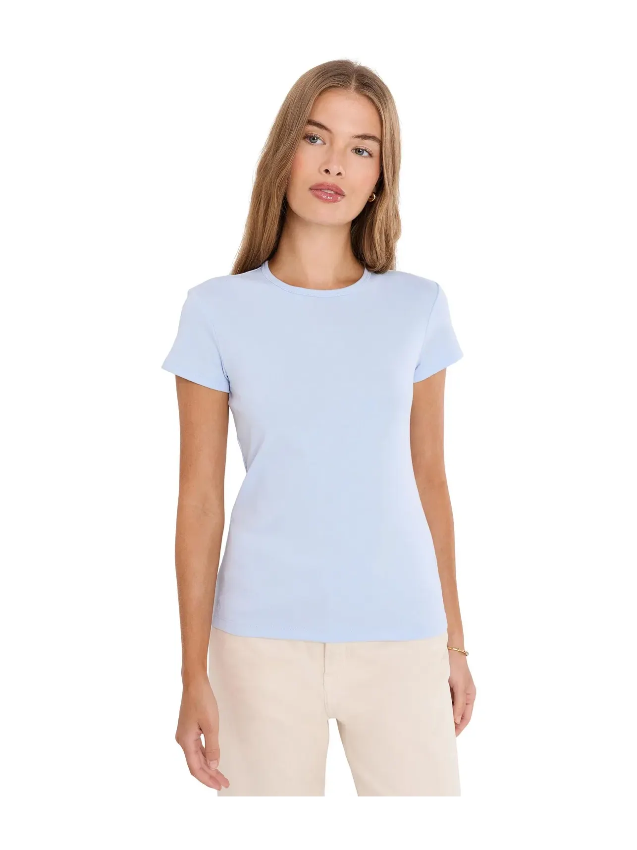 Футболка из эластичного хлопка для невысоких девушек Lauren Ralph Lauren — изображение 1 из 5, синий