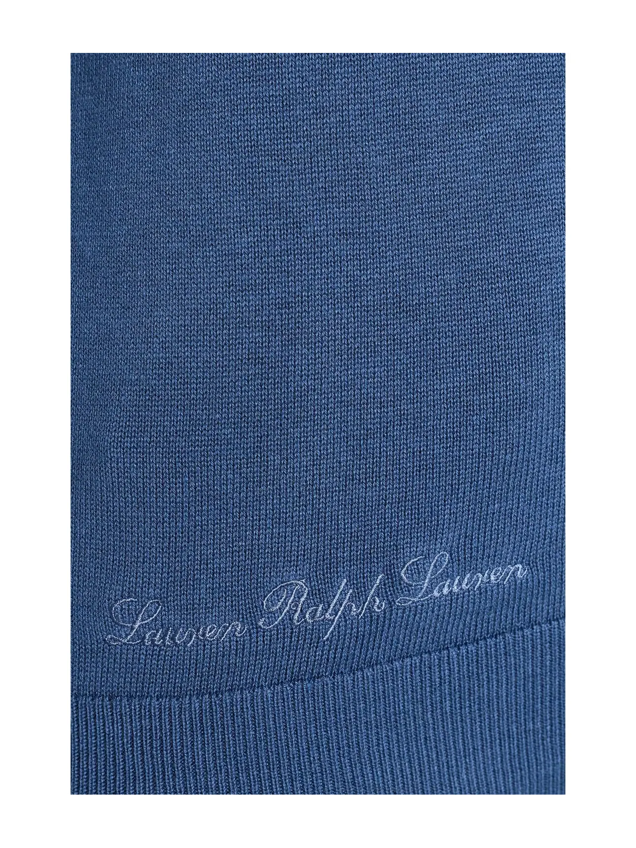 Хлопково-модальный свитер с вышитым логотипом Lauren Ralph Lauren — изображение 5 из 5, синий