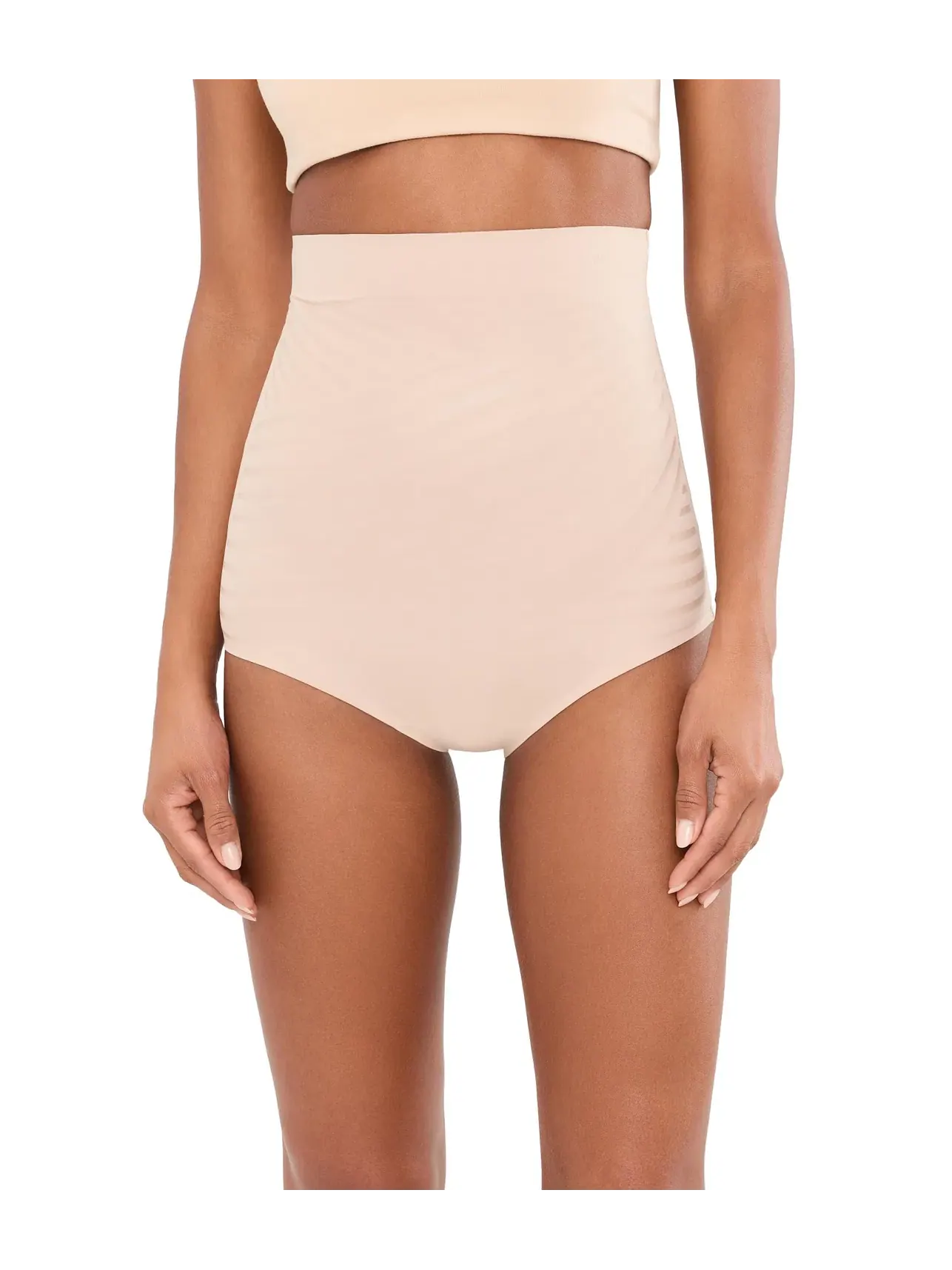 Утягивающие трусы с высокой посадкой Mark My Curve High-Waist Shaping Briefs Naomi & Nicole — изображение 1 из 4, бежевый