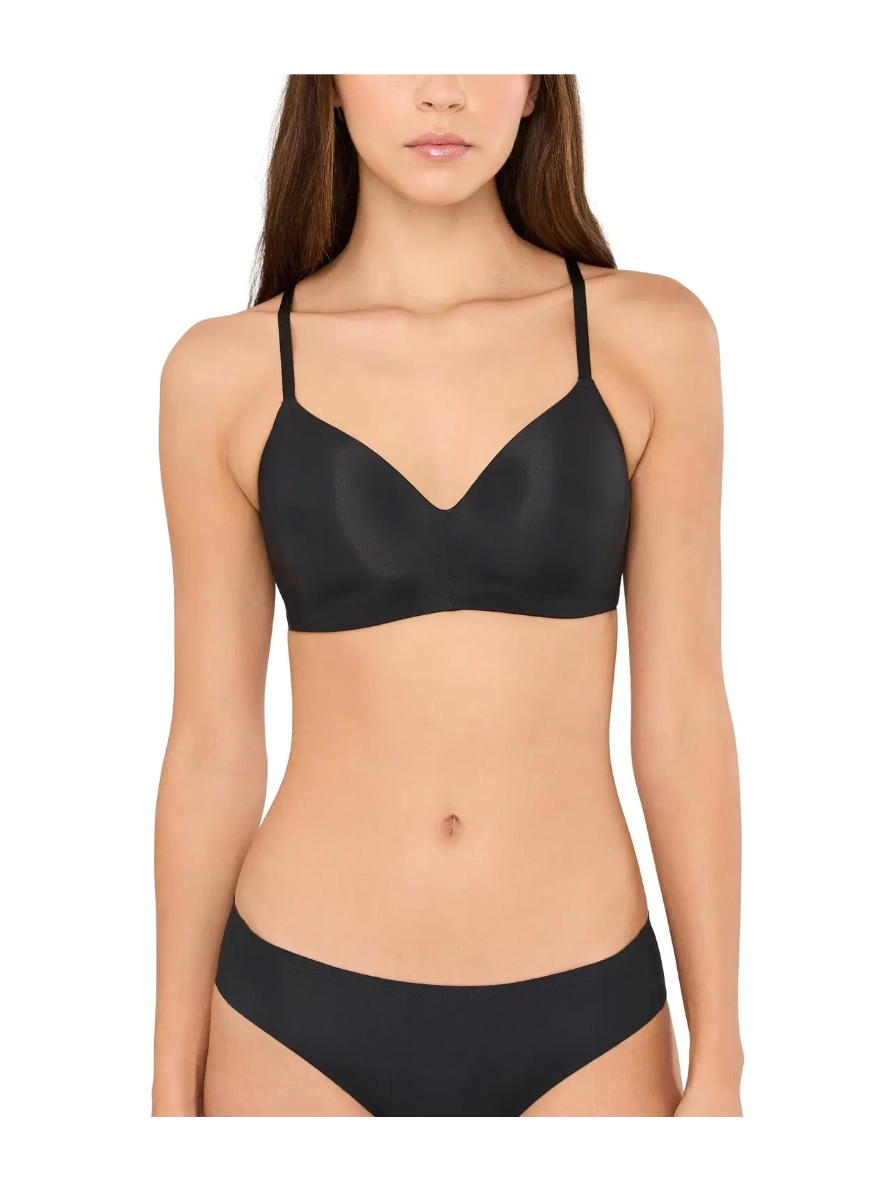 Бюстгальтер без косточек с регулируемой спинкой Cloud Comfort Convertible Back Smoothing Wireless Bra Natori, черный
