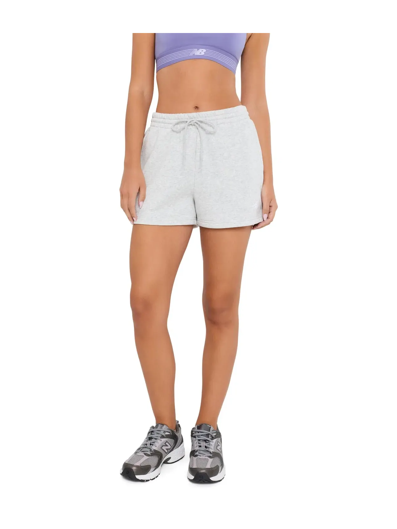 Спортивные флисовые шорты Sport Essentials New Balance — изображение 1 из 5, пепельный вереск