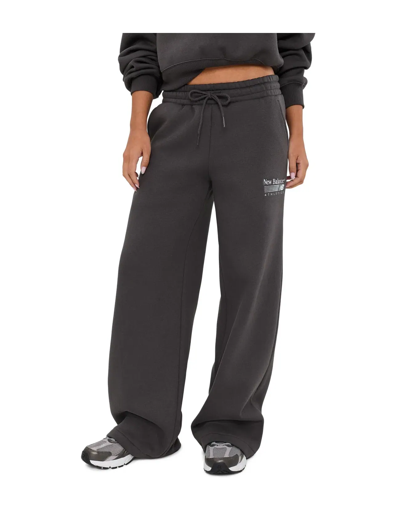 Брюки флисовые Trackside Fleece Pants New Balance — изображение 1 из 5, черный