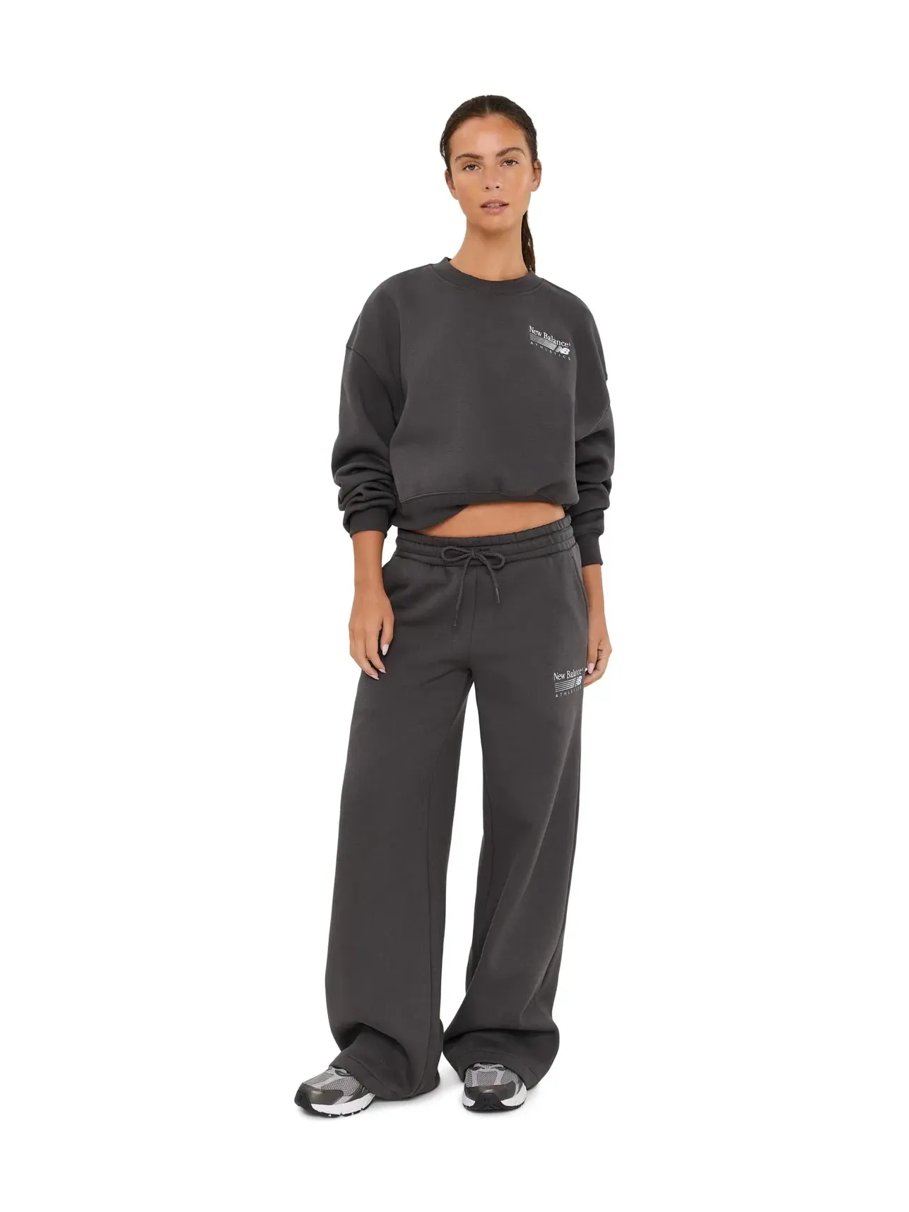 Брюки флисовые Trackside Fleece Pants New Balance — изображение 2 из 5, черный