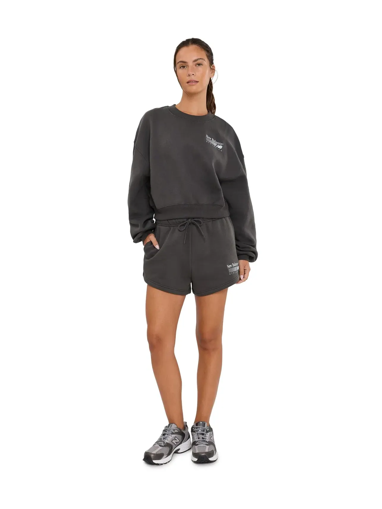 Флисовые шорты Trackside New Balance — изображение 2 из 5, черный