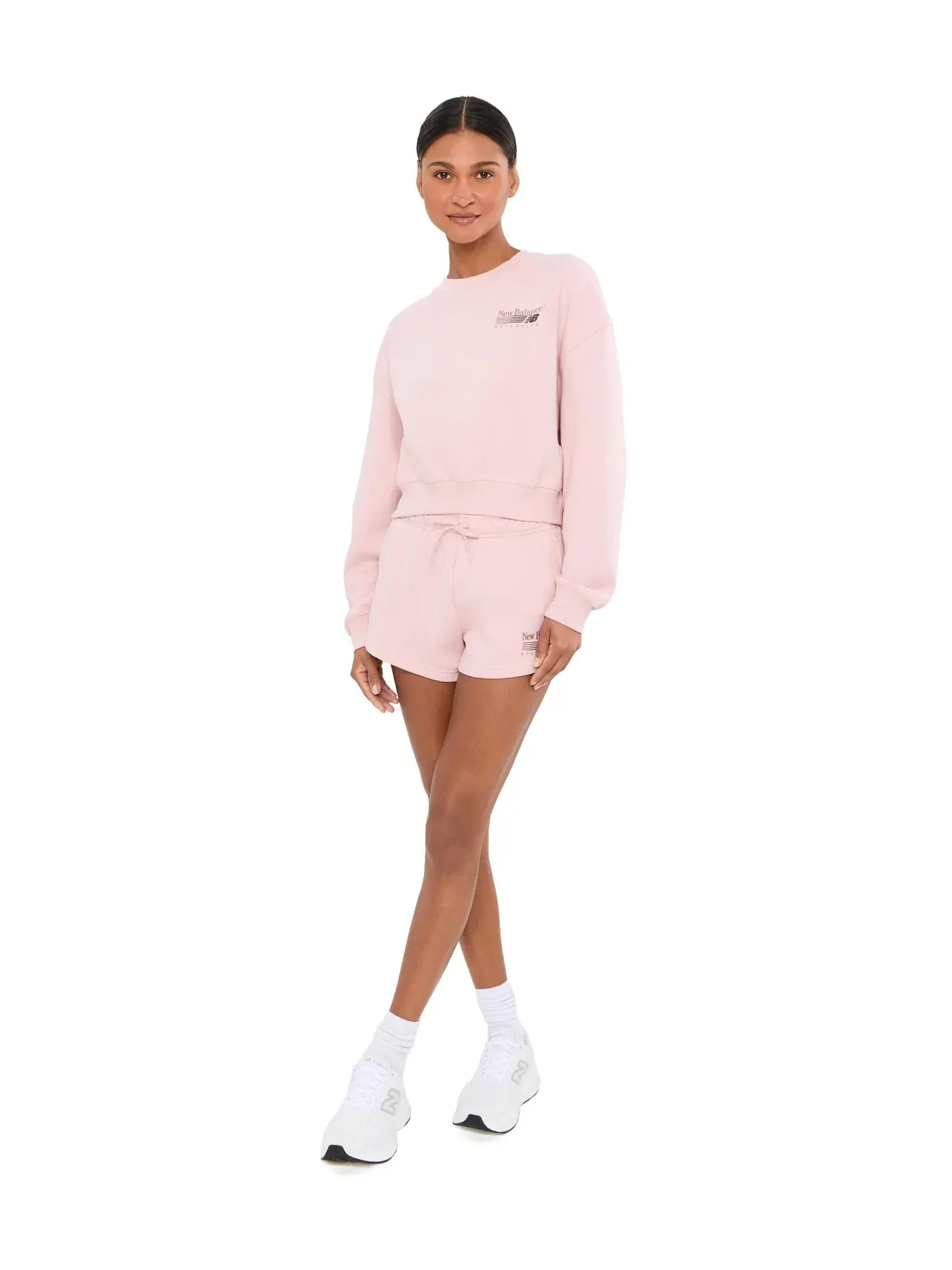 Флисовые шорты Trackside New Balance — изображение 2 из 5, розовый