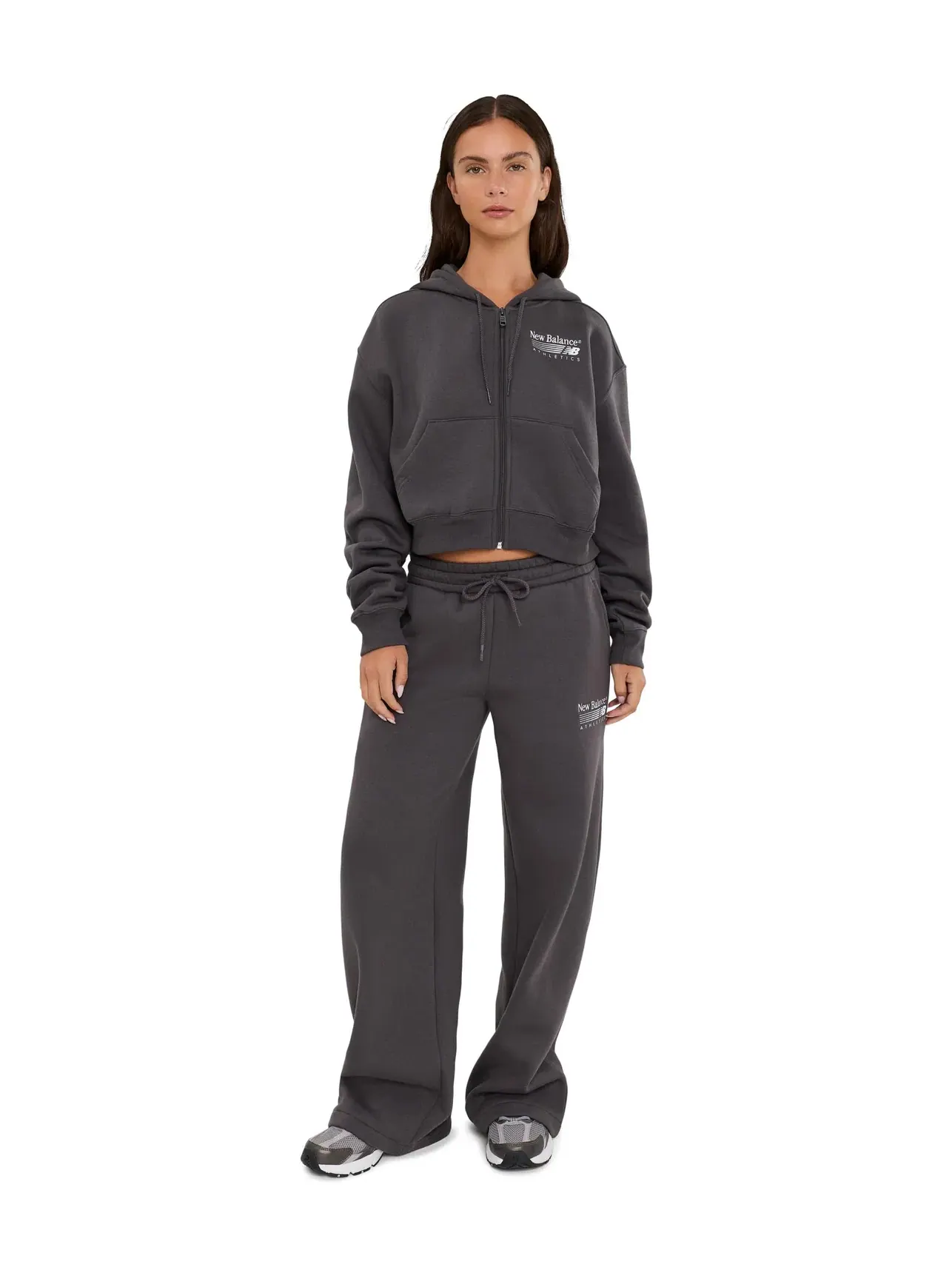 Флисовая толстовка на молнии Trackside Fleece Full Zip New Balance — изображение 2 из 5, черный