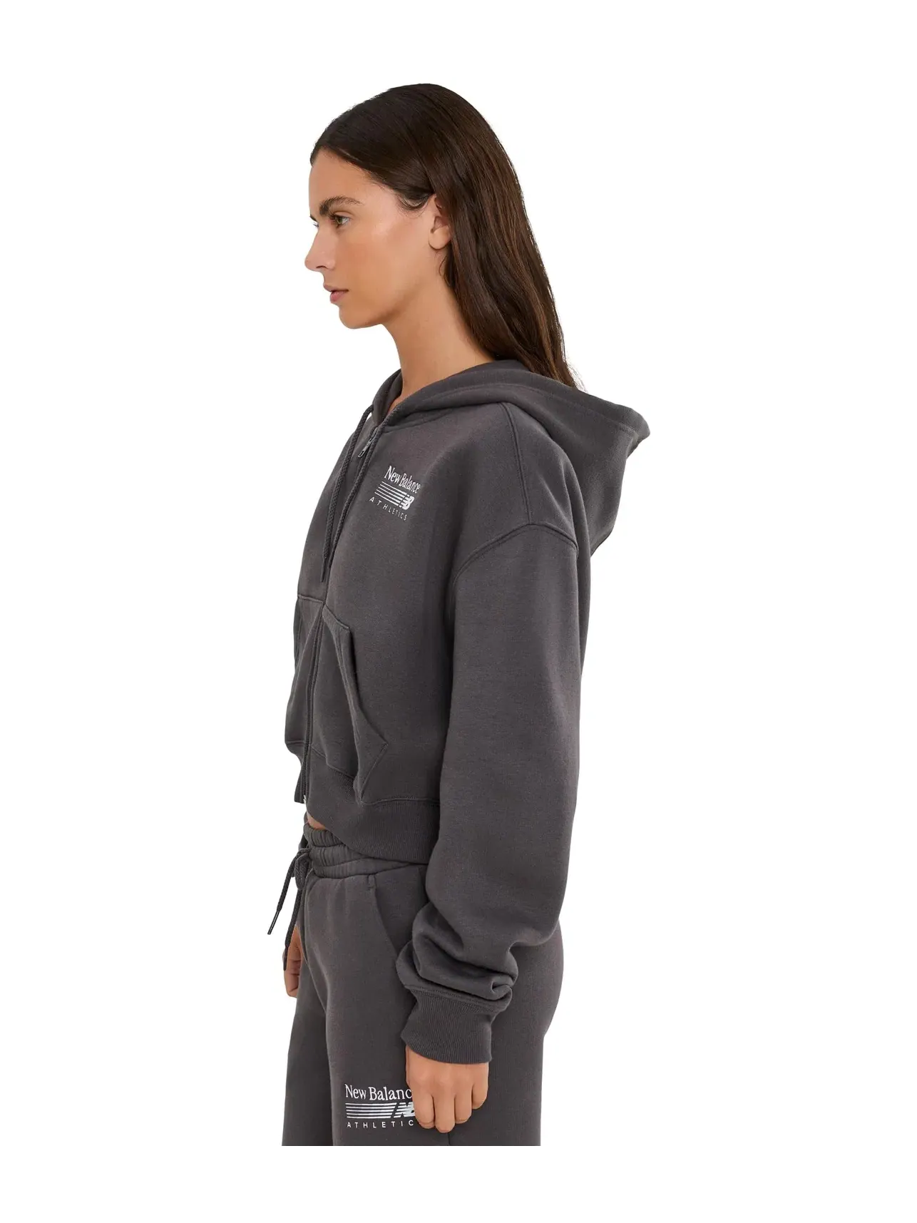 Флисовая толстовка на молнии Trackside Fleece Full Zip New Balance — изображение 3 из 5, черный