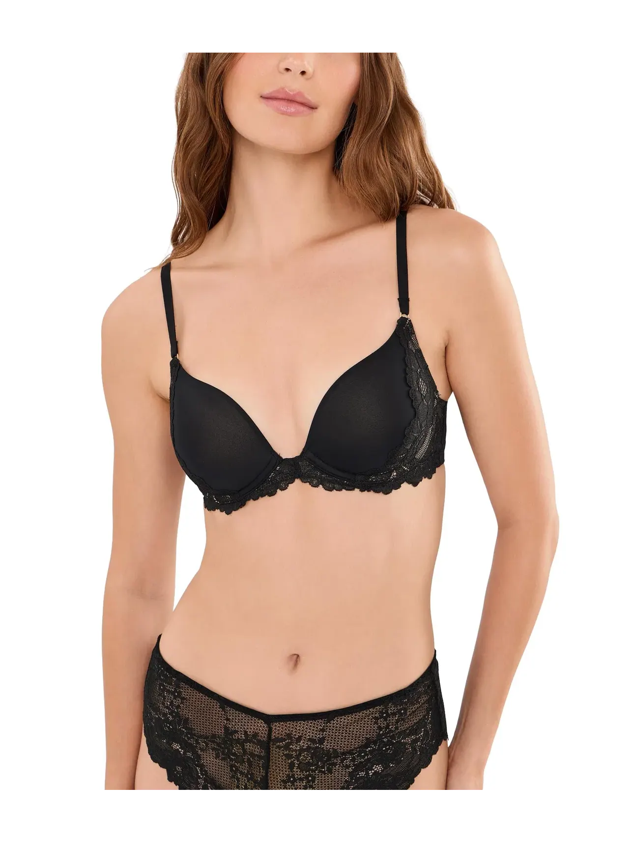 Бюстгальтер-деми под футболку Peony Demi T-Shirt Bra Natori — изображение 1 из 5, черный