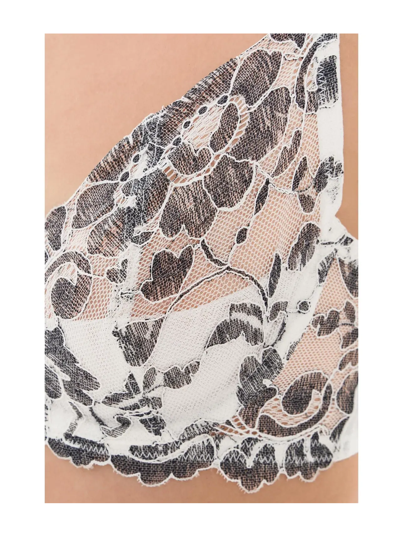 Бюстгальтер на косточках без подкладки Peony Unlined Underwire Natori — изображение 5 из 5, белый/черный