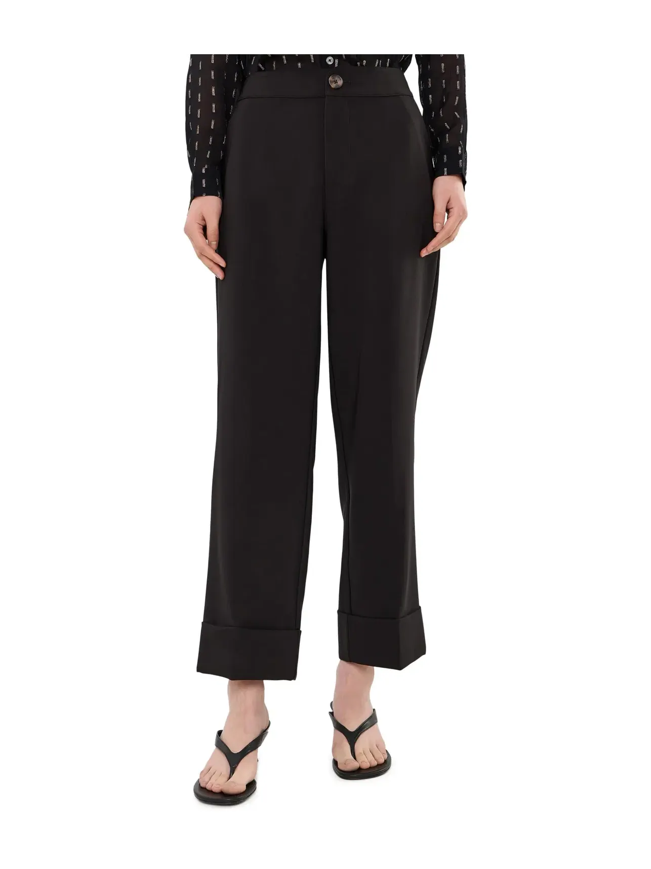 Брюки Clarendon Sleek Stretch с манжетами до щиколотки Nic+Zoe — изображение 1 из 5, черный