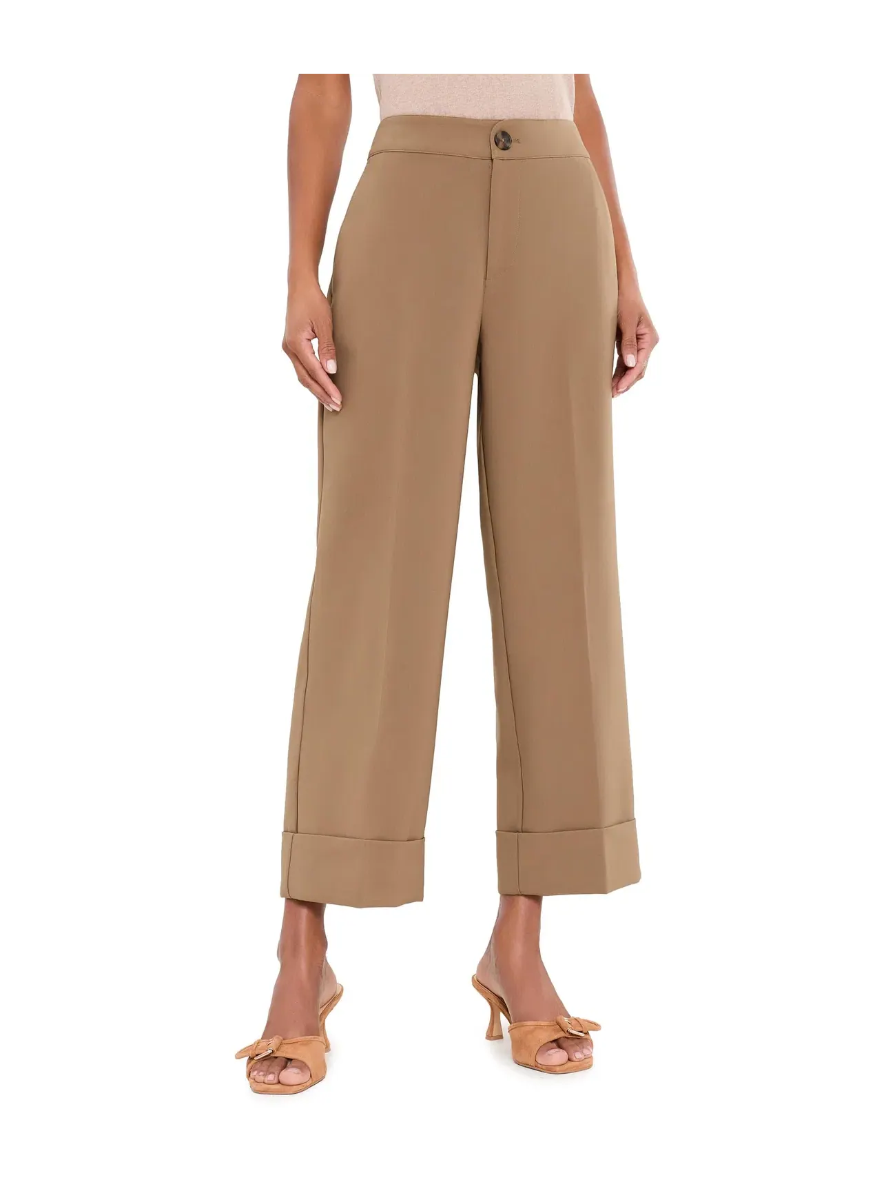 Брюки Clarendon Sleek Stretch с манжетами до щиколотки Nic+Zoe — изображение 1 из 5, коричневый