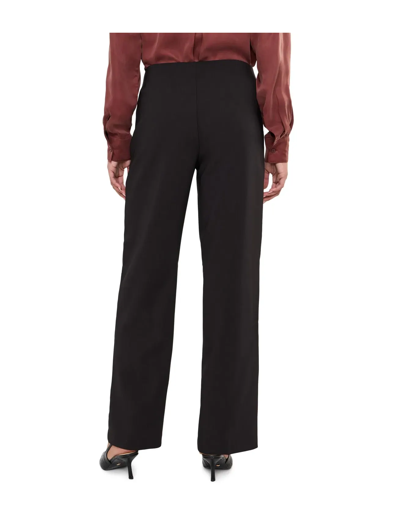 Брюки 31" Lenox Wide Leg Sleek Stretch Pants Nic+Zoe — изображение 4 из 5, черный