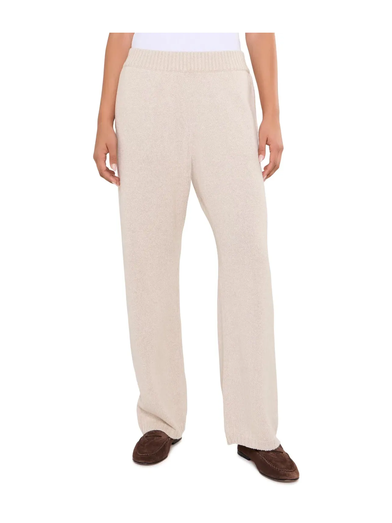 Брюки трикотажные Billie Sweater Pants Nic+Zoe — изображение 1 из 5, овсяный