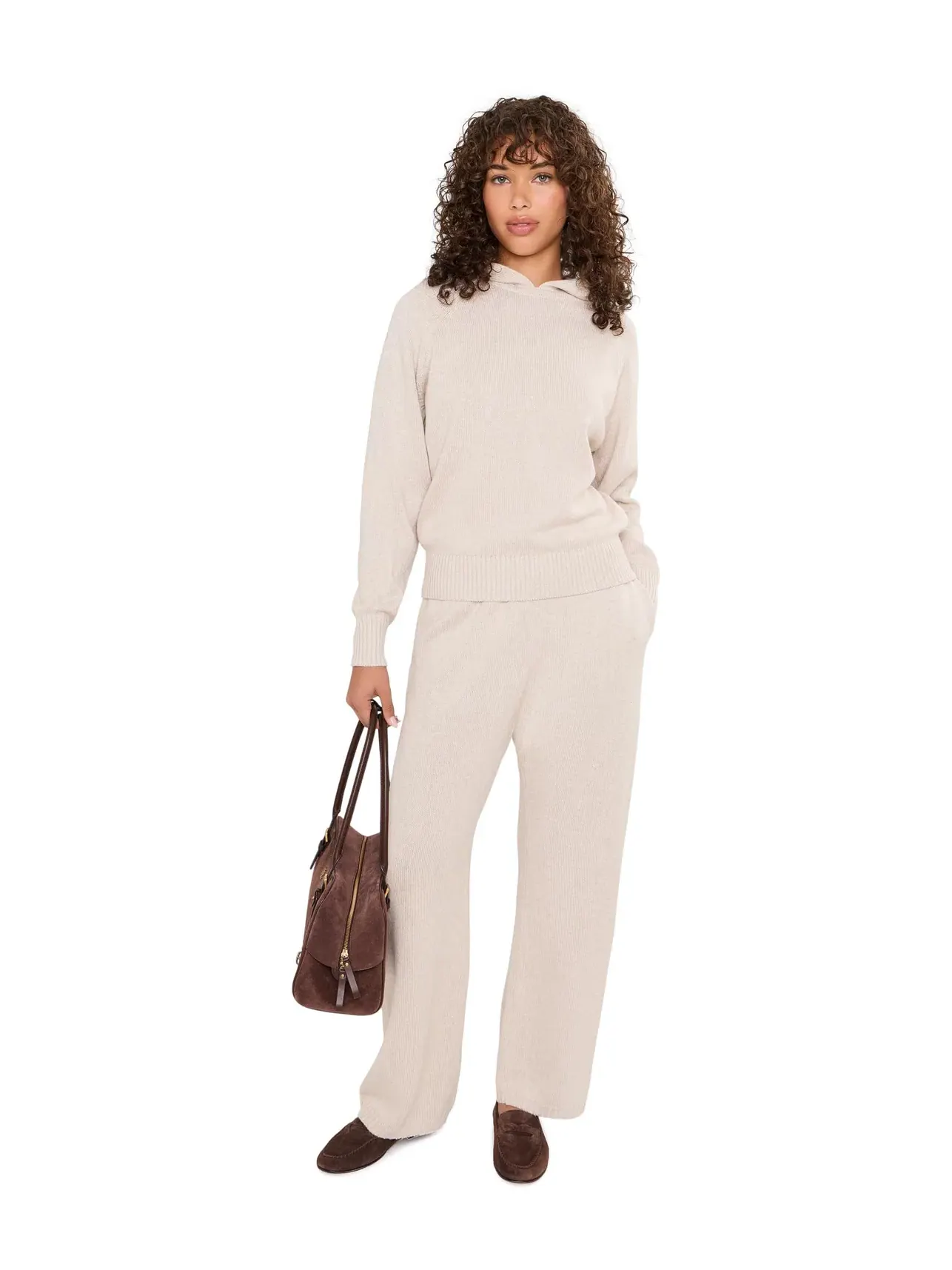 Брюки трикотажные Billie Sweater Pants Nic+Zoe — изображение 2 из 5, овсяный