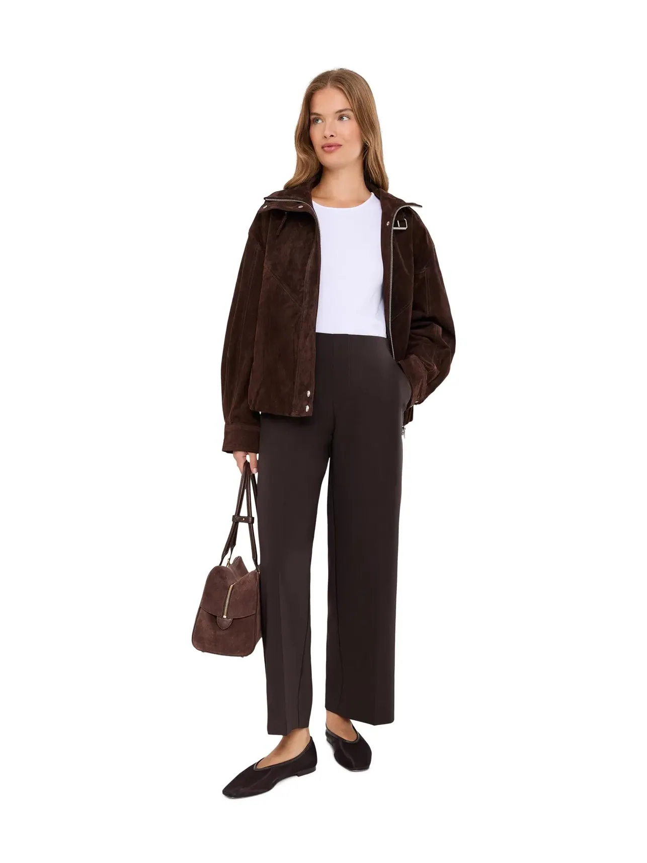 Укороченные брюки Lenox с широкими штанинами из эластичной ткани Nic+Zoe — изображение 2 из 5, ява