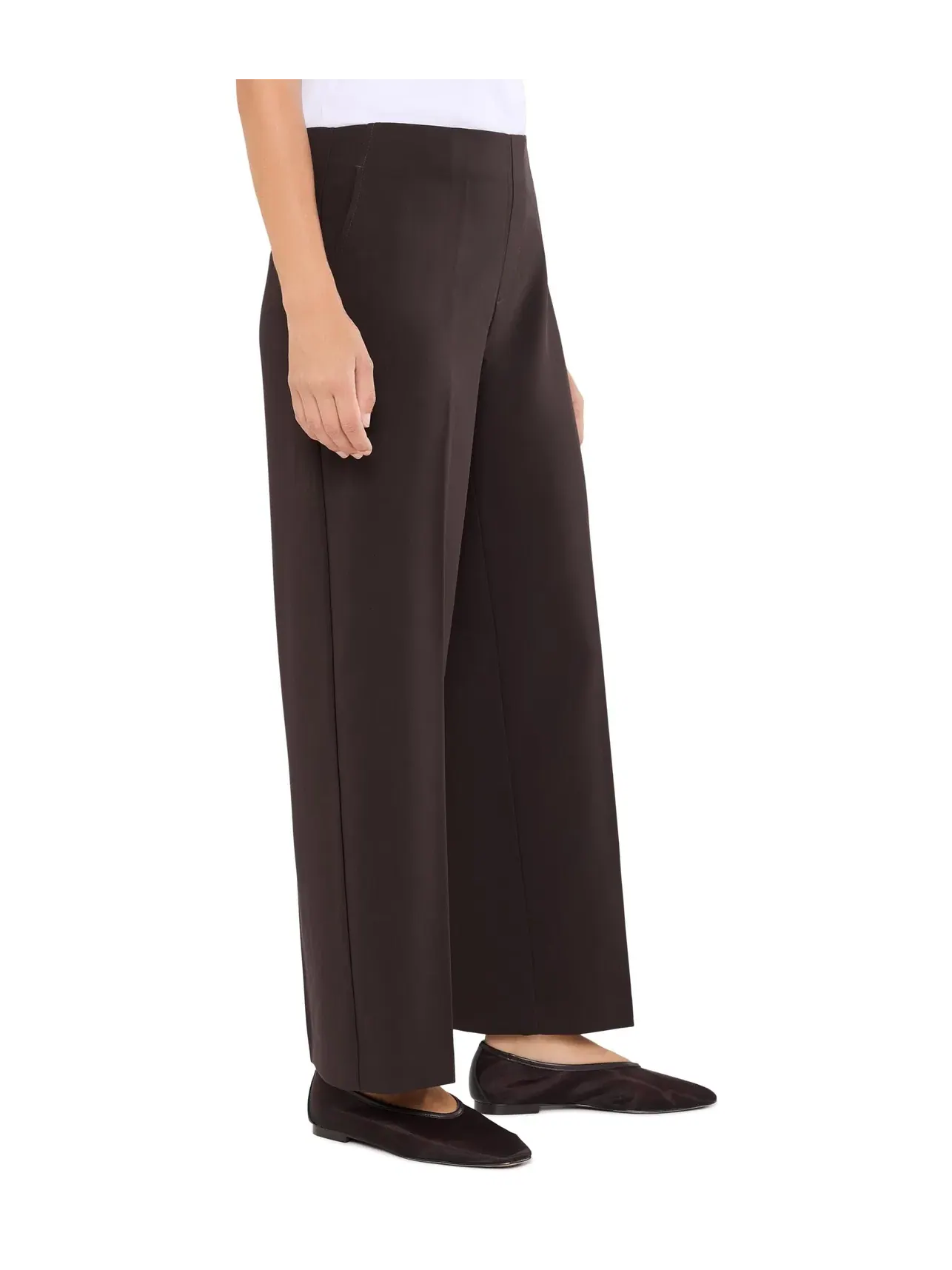 Укороченные брюки Lenox с широкими штанинами из эластичной ткани Nic+Zoe — изображение 3 из 5, ява