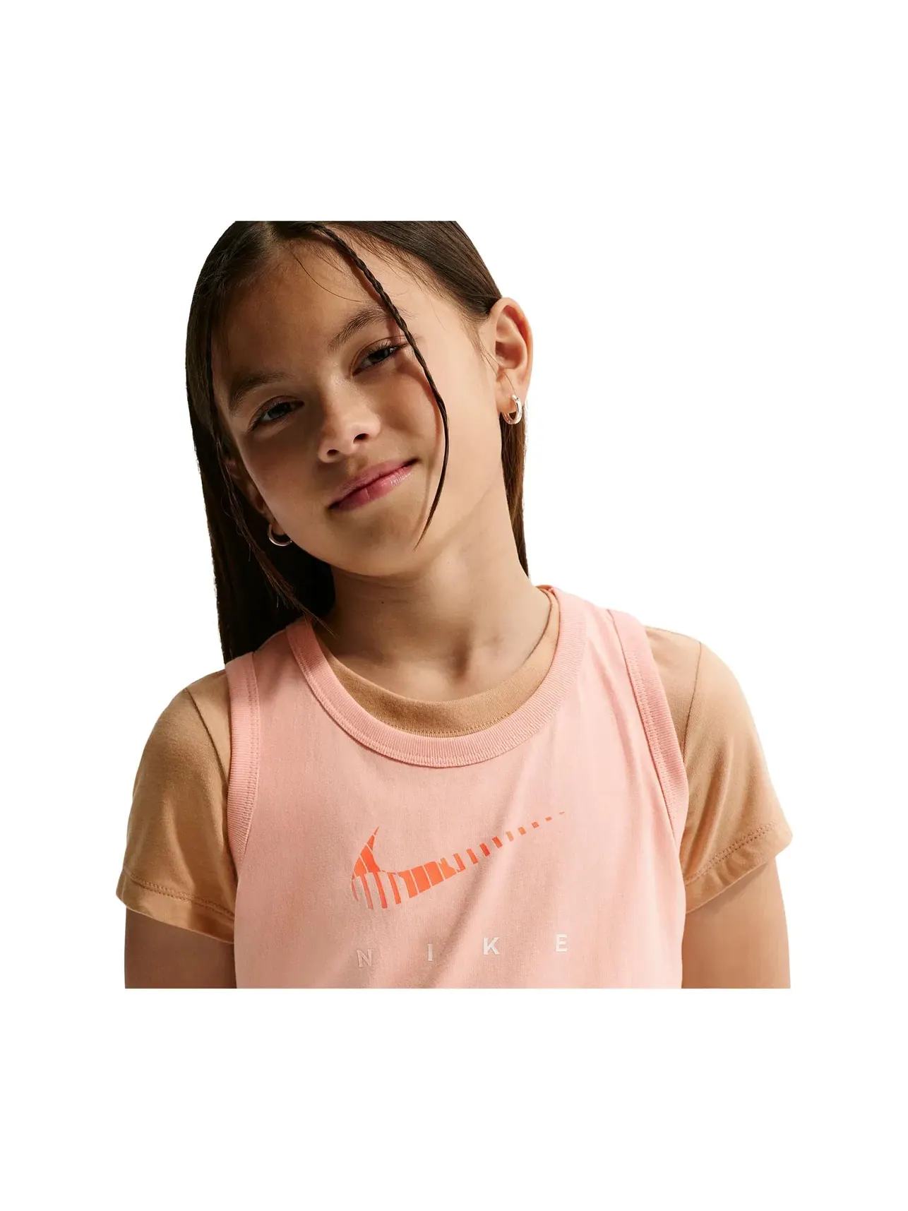 Спортивная майка (для маленьких и больших детей) Nike Kids — изображение 4 из 5, оранжевый