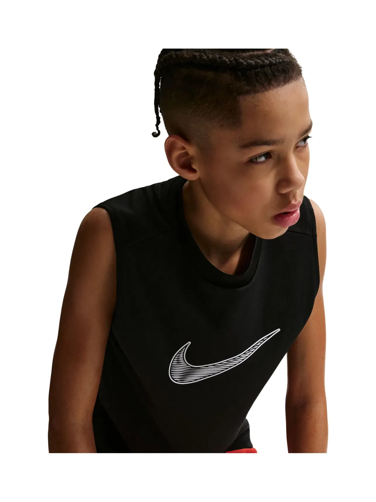 Спортивный топ без рукавов Multi Dri-FIT Sleeveless Top (для маленьких и больших детей) Nike Kids — изображение 4 из 5
