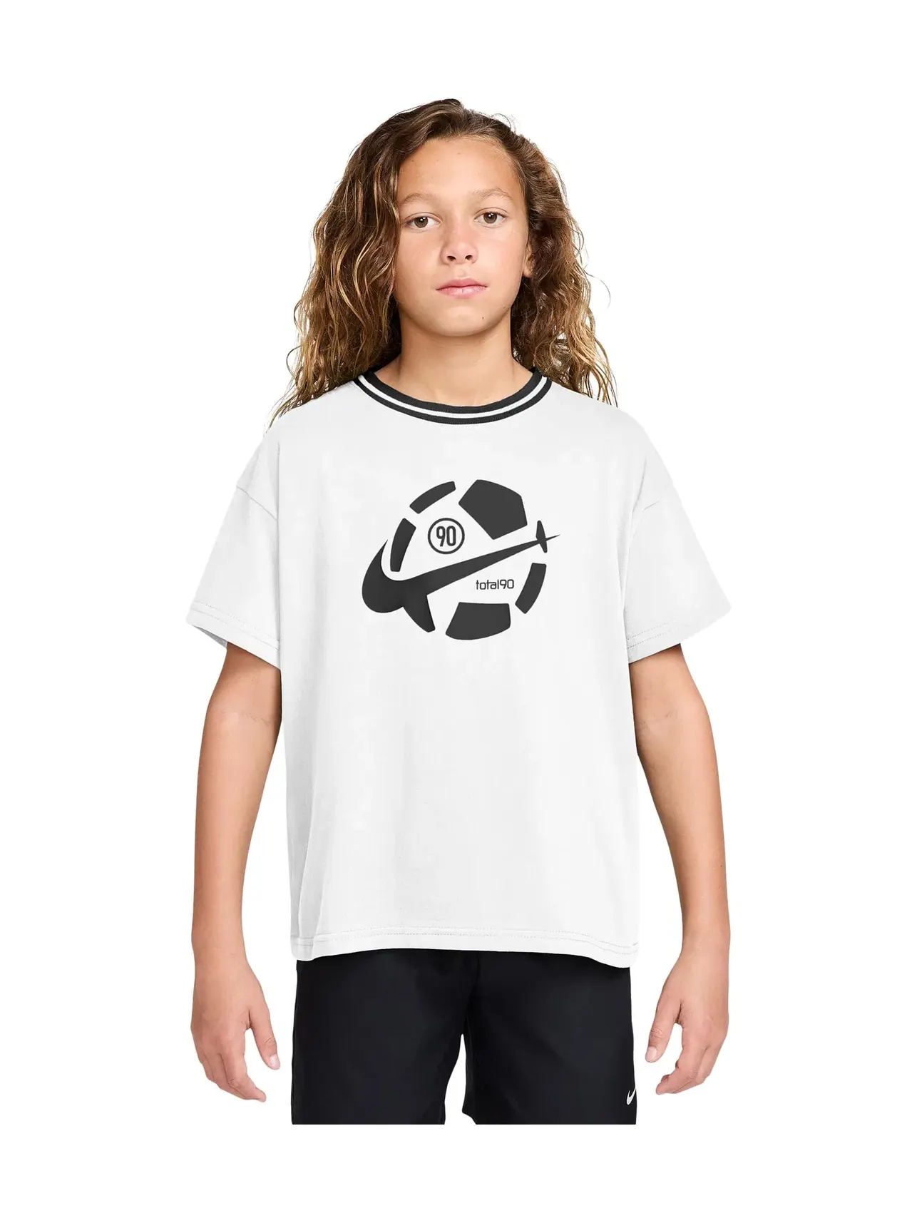 Футболка Dri-FIT Total 90 (для маленьких и больших детей) Nike Kids — изображение 1 из 3, белый