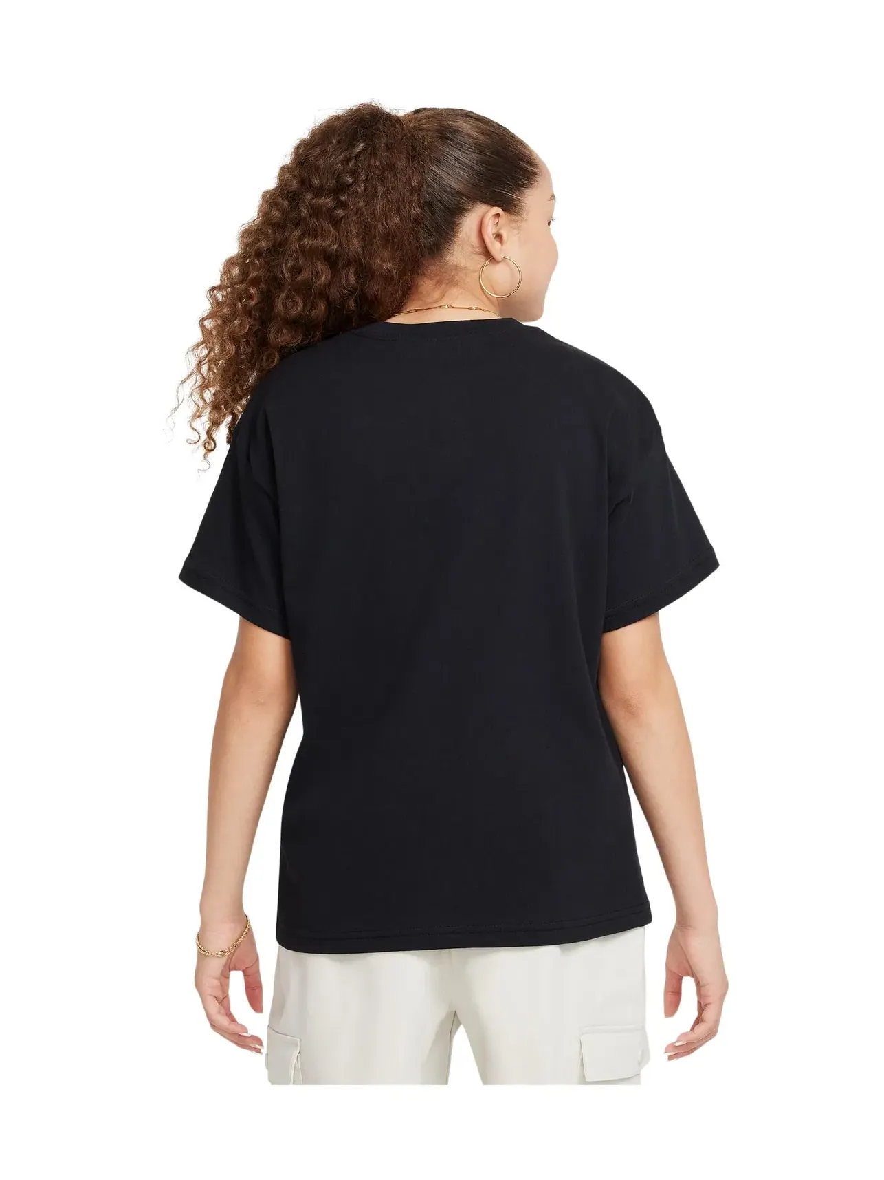 Спортивная базовая футболка (для маленьких и больших детей) Nike Kids — изображение 3 из 5, черный